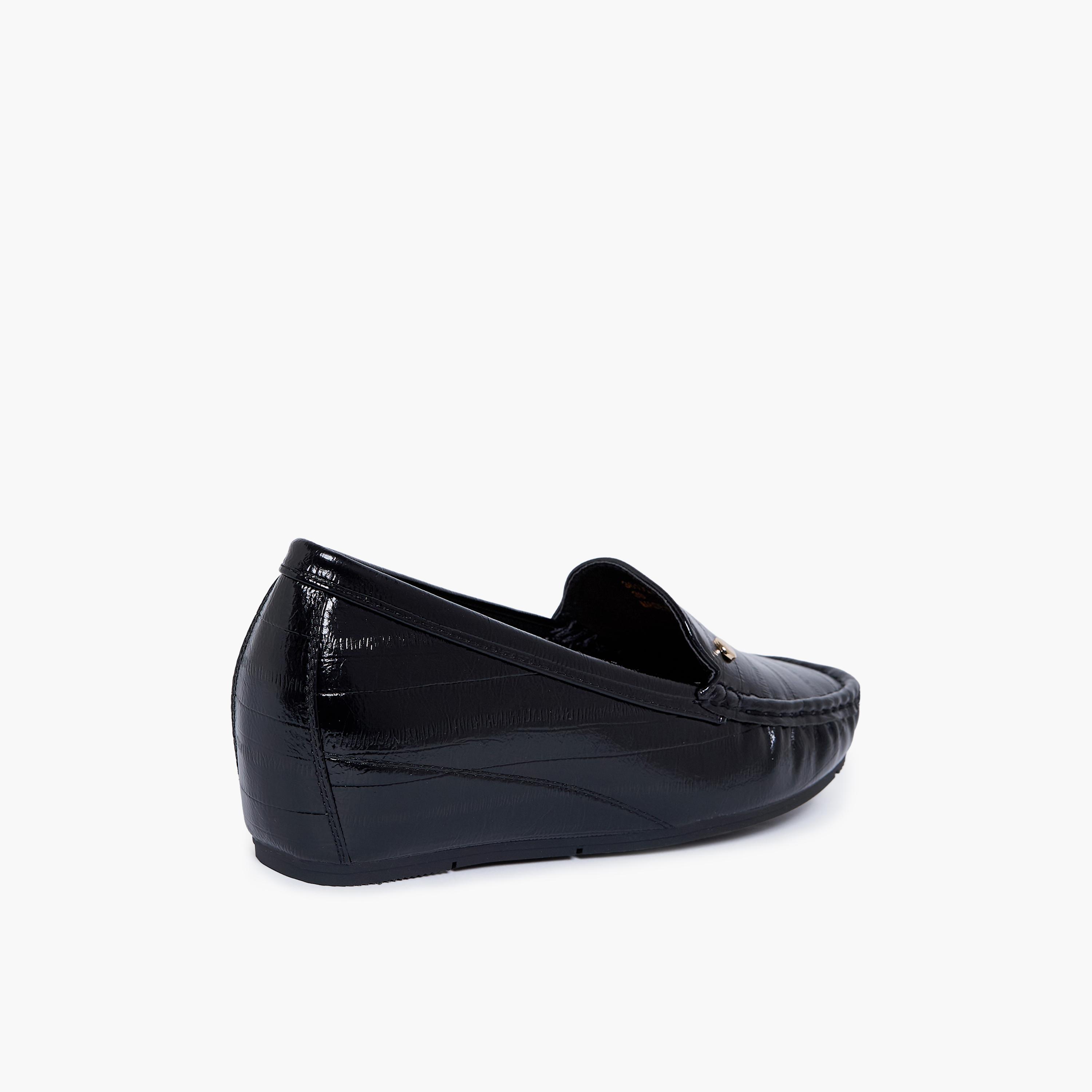جيومني - حذاء كيلي1 سهل الارتداء بكعب إسفيني للنساء | J2501-390-BLACK-women-shoes-flats-loafers-image-5