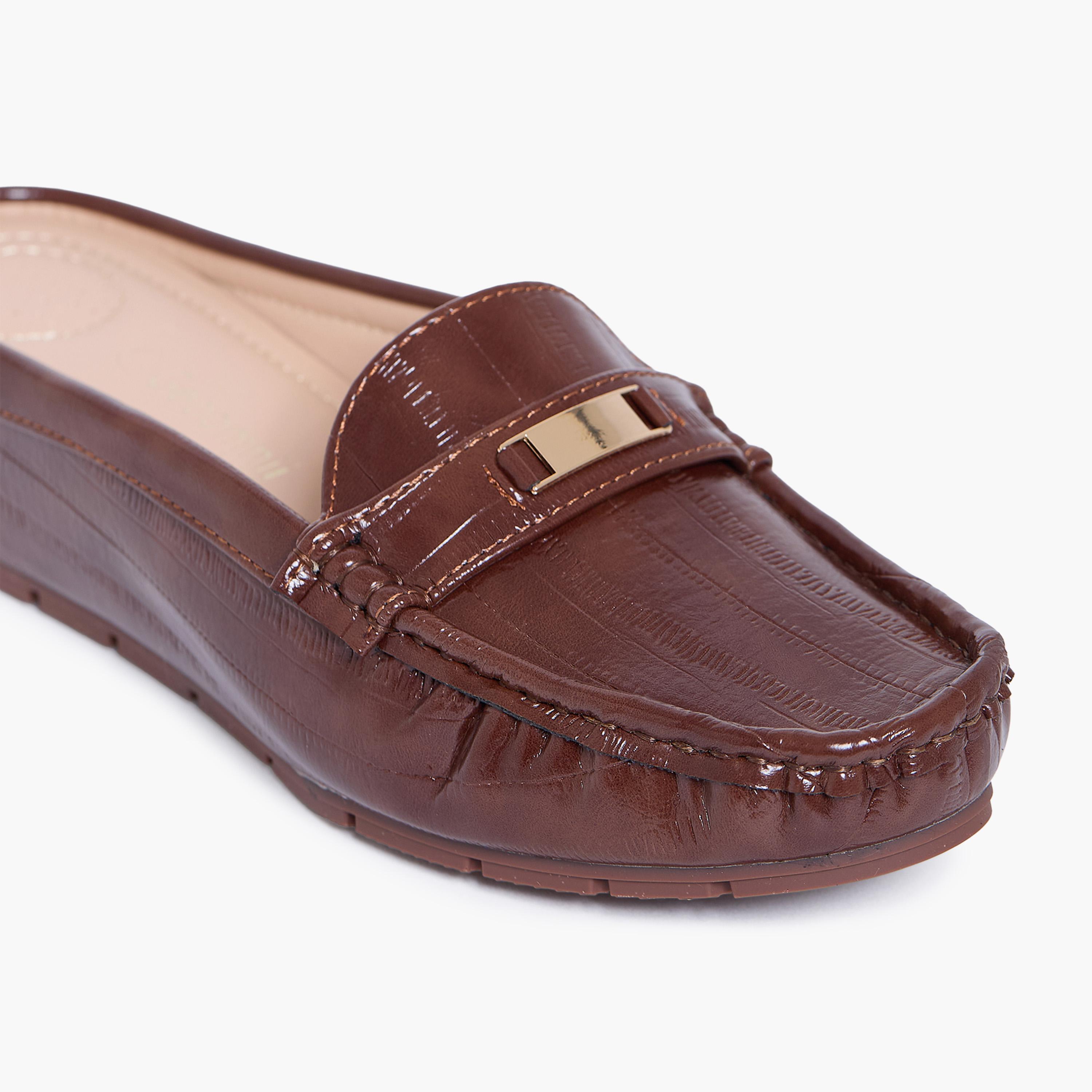 جيومني - حذاء كيارا1 سهل الارتداء نعل سميك للنساء | J2501-391-BROWN-women-shoes-flats-mules-image-2