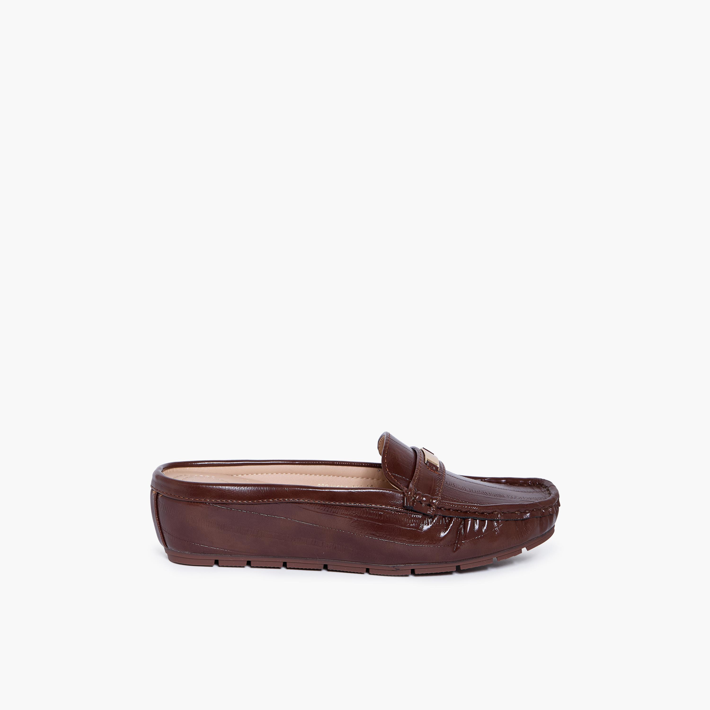 Geoomnii Women's Slip-On Kiara1 Flatform Mules | J2501-391-BROWN-women-shoes-flats-mules-image-4