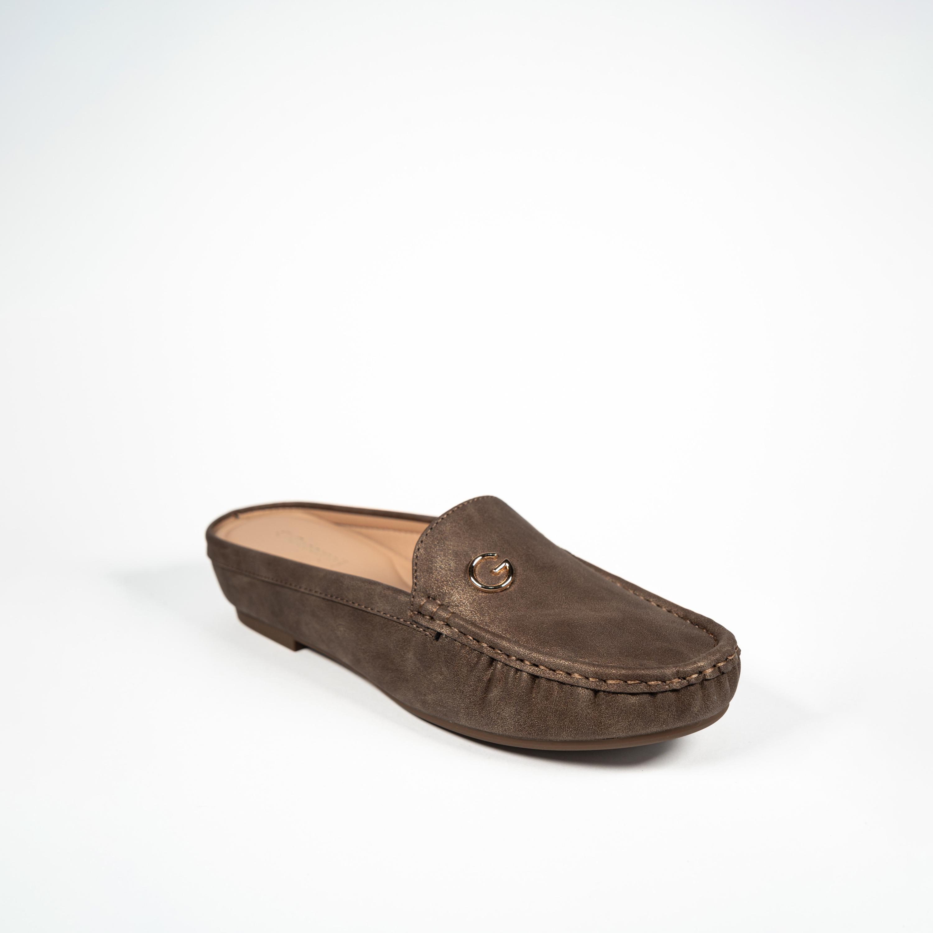Geoomnii Women's Slip-On Ease Wedge Mules | J2501-392-BRONZE-women-shoes-flats-mules-image-1