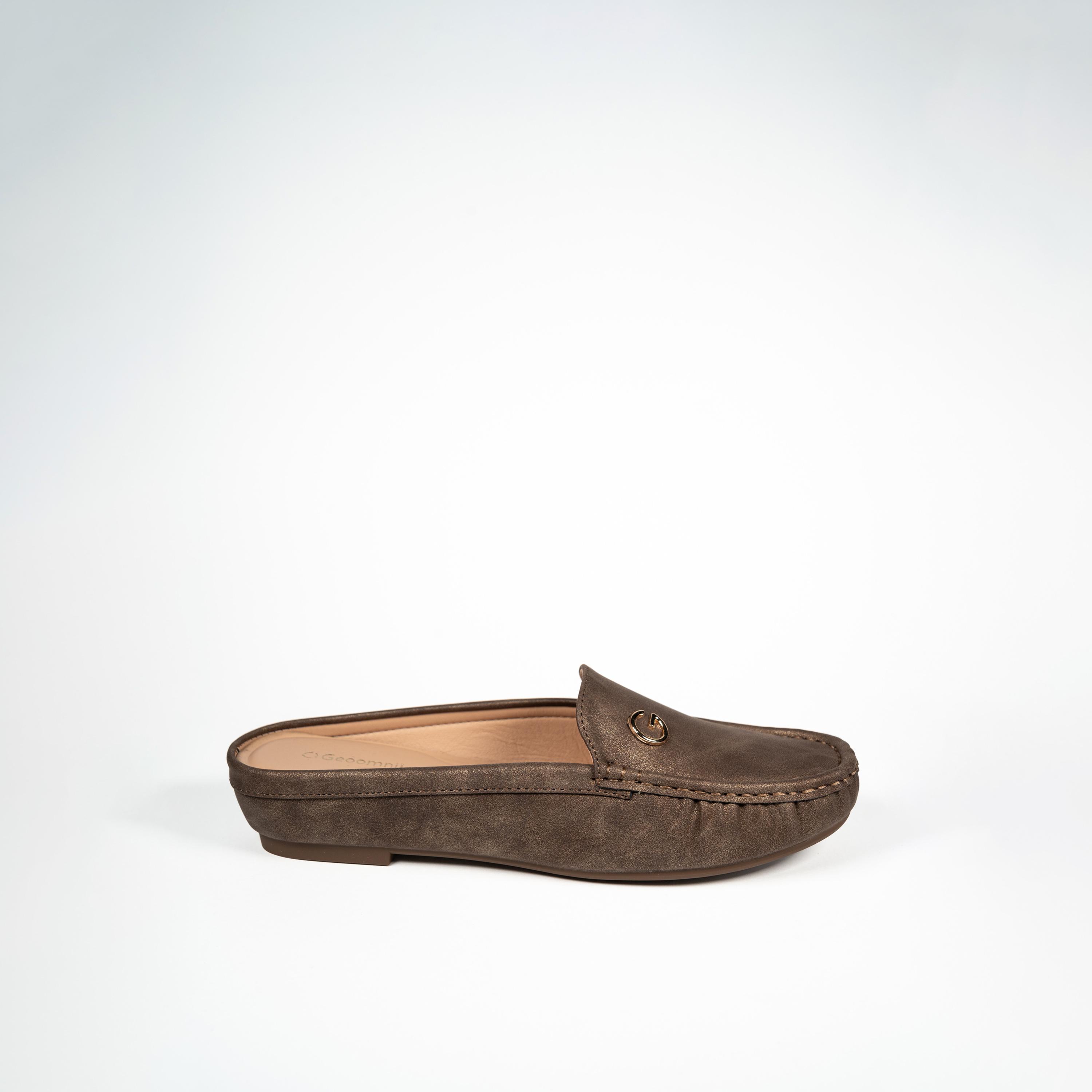 Geoomnii Women's Slip-On Ease Wedge Mules | J2501-392-BRONZE-women-shoes-flats-mules-image-4