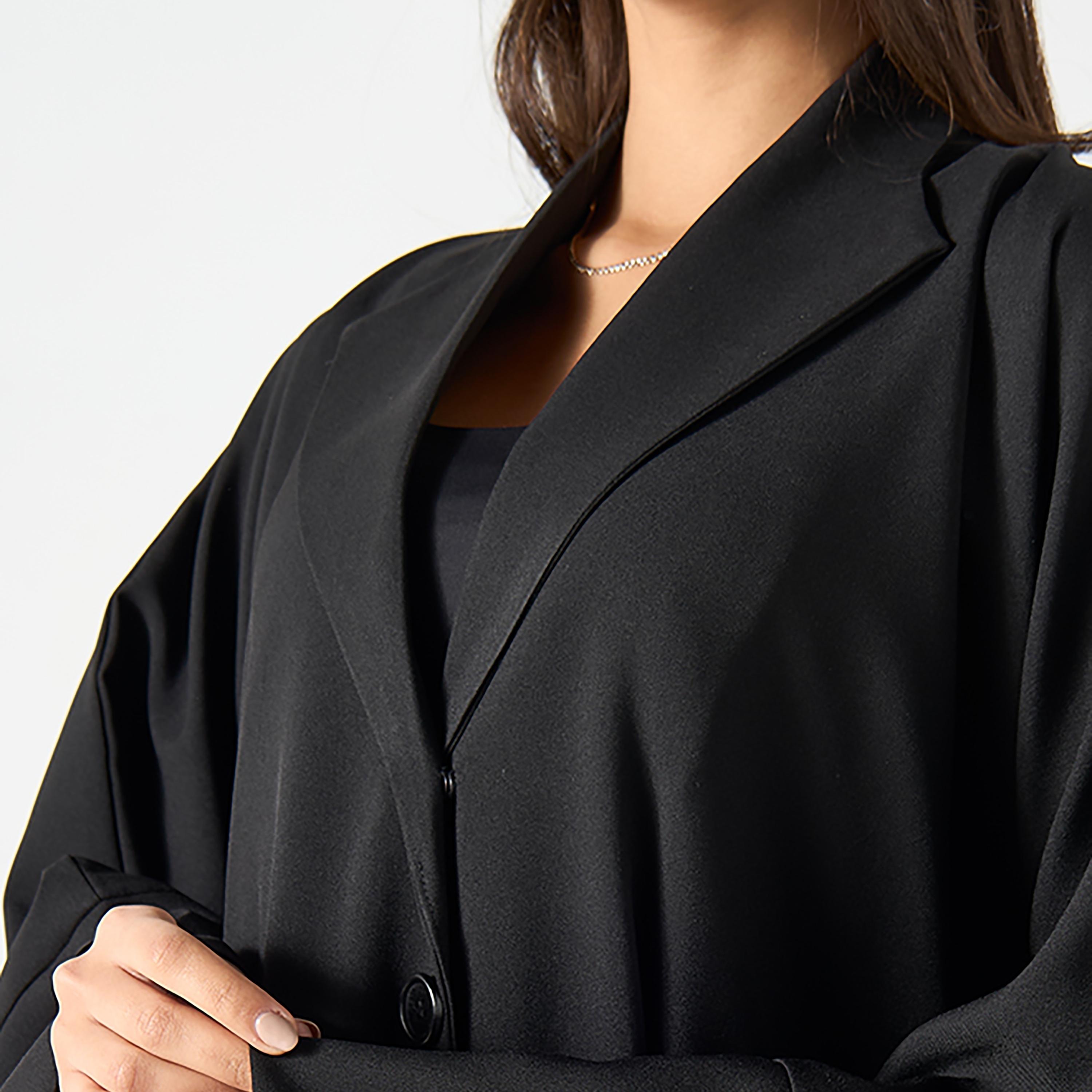 عباية نسائية باللون الأسود مع الحجاب من حديث المدينة-women-arabicclothing-abayas-image-2