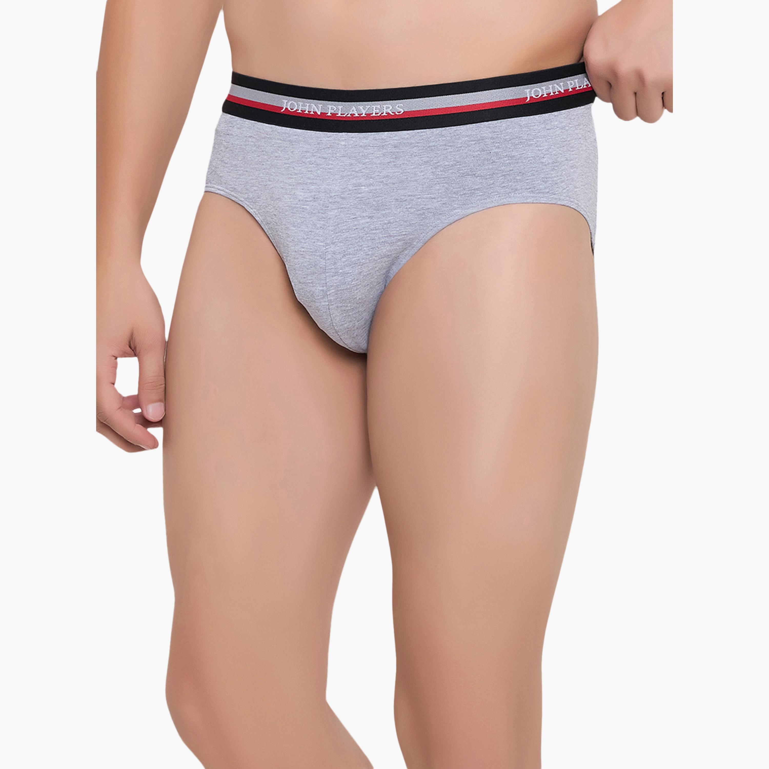 طقم قطعتين سراويل داخلية رجالية قماش "هيذر" من جون بلاير-men-clothing-innerwear-underwear-image-2