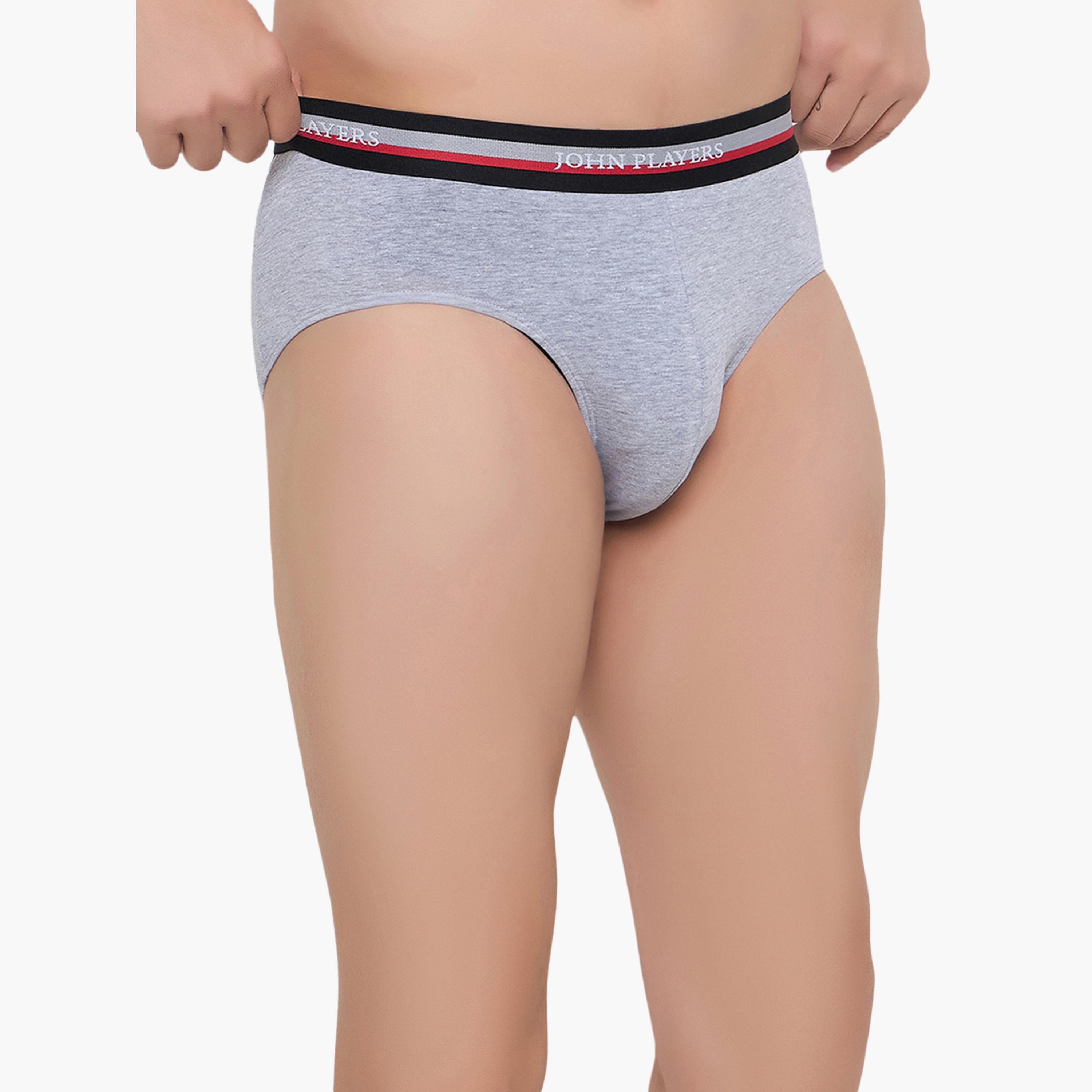 طقم قطعتين سراويل داخلية رجالية قماش "هيذر" من جون بلاير-men-clothing-innerwear-underwear-image-3