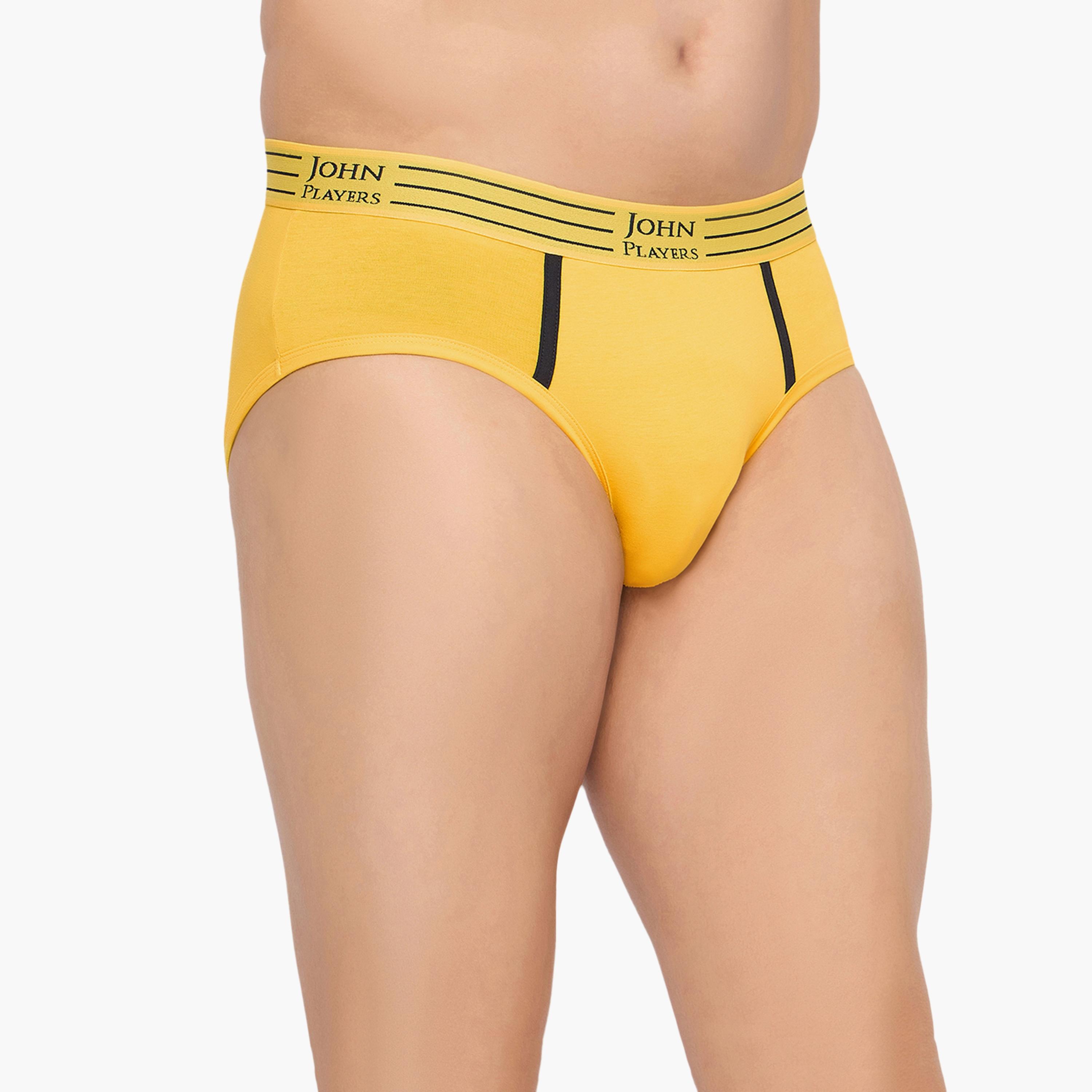 John Player Pack of 2 Brand Print Waistband Men's Briefs-men-clothing-innerwear-underwear-image-3