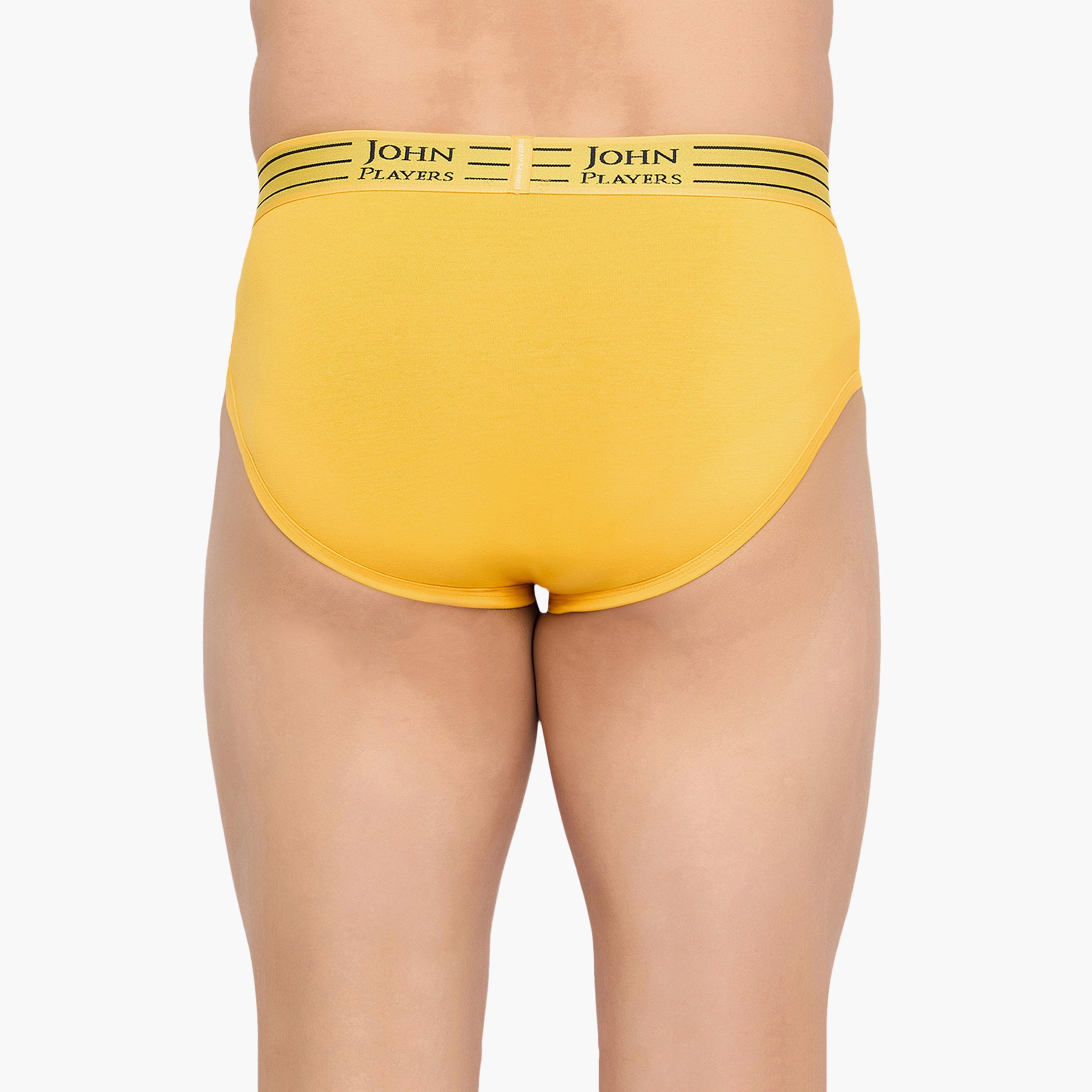John Player Pack of 2 Brand Print Waistband Men's Briefs-men-clothing-innerwear-underwear-image-4