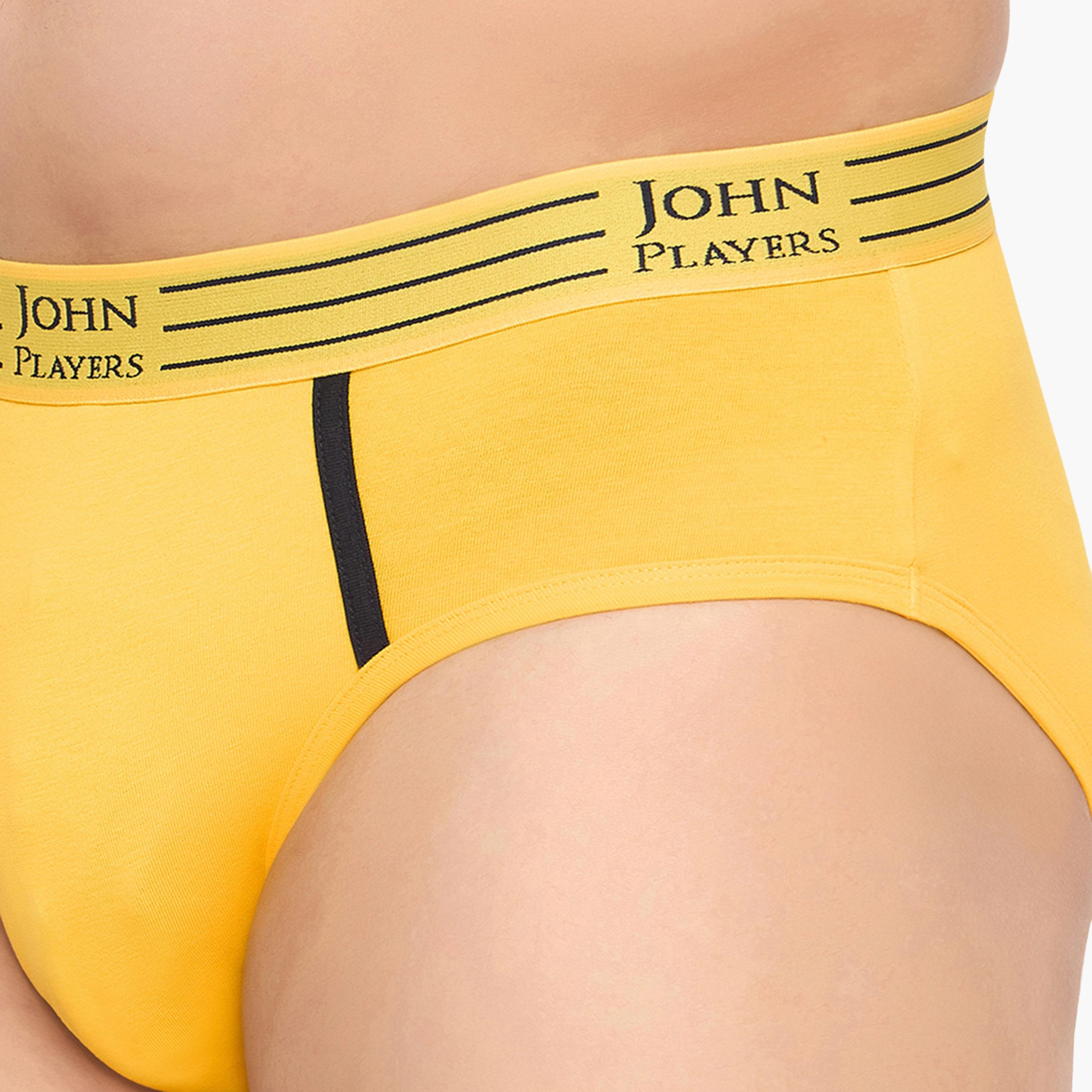 طقم قطعتين سراويل داخلية رجالية بخصر مطبوع بشعار الماركة من جون بلاير-men-clothing-innerwear-underwear-image-7