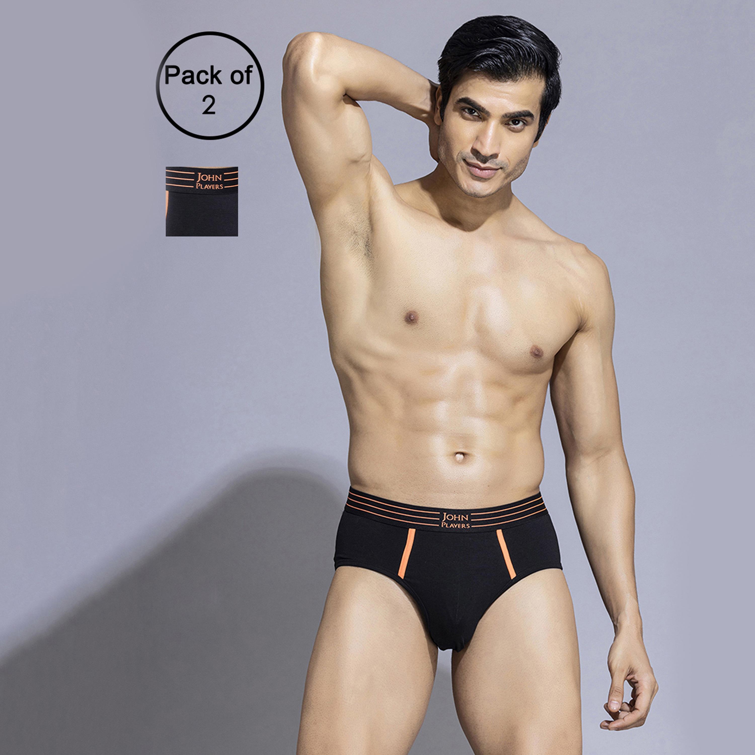 John Player Pack of 2 Brand Print Waistband Men's Briefs-men-clothing-innerwear-underwear-image-5