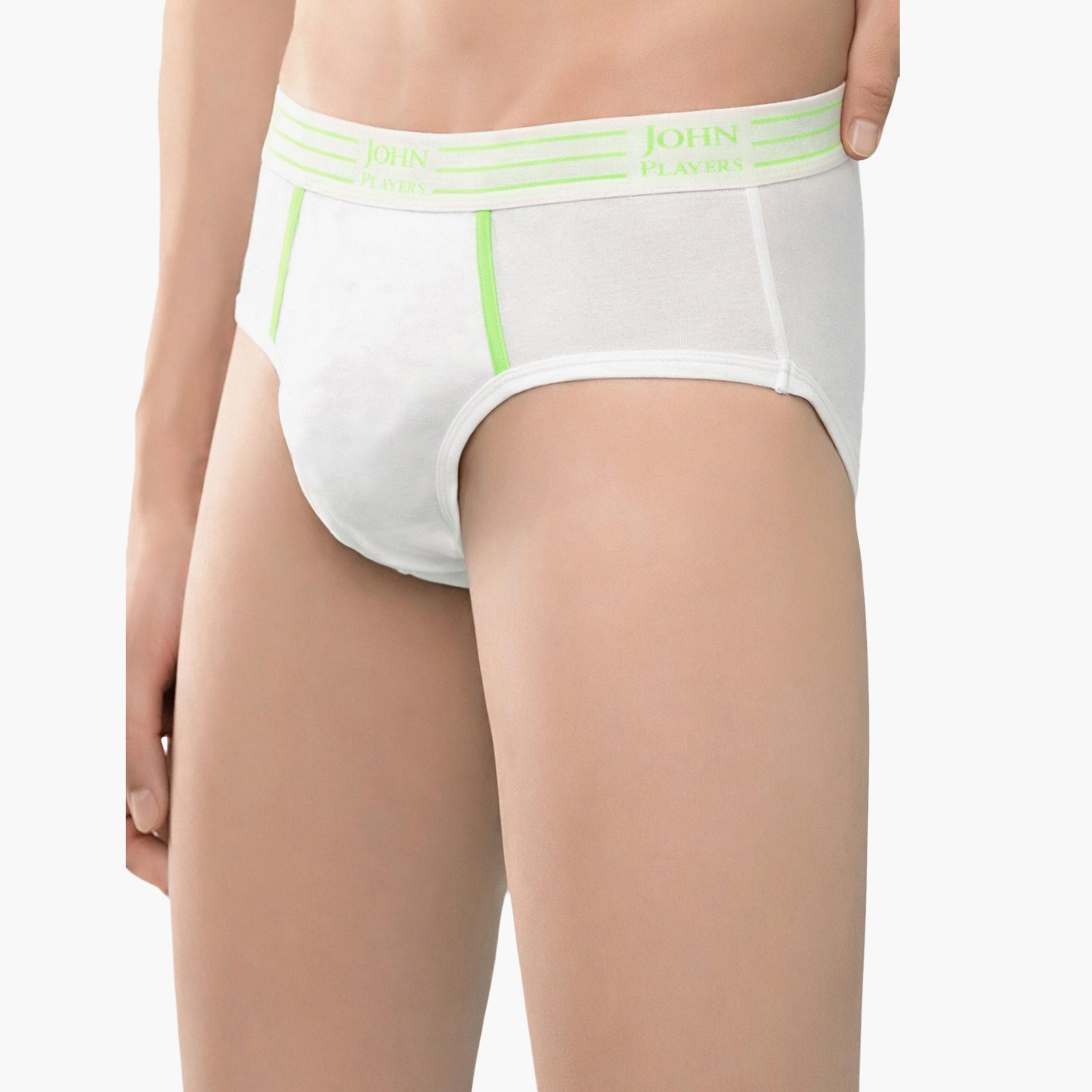 طقم قطعتين سراويل داخلية رجالية بخصر مطبوع بشعار الماركة من جون بلاير-men-clothing-innerwear-underwear-image-2