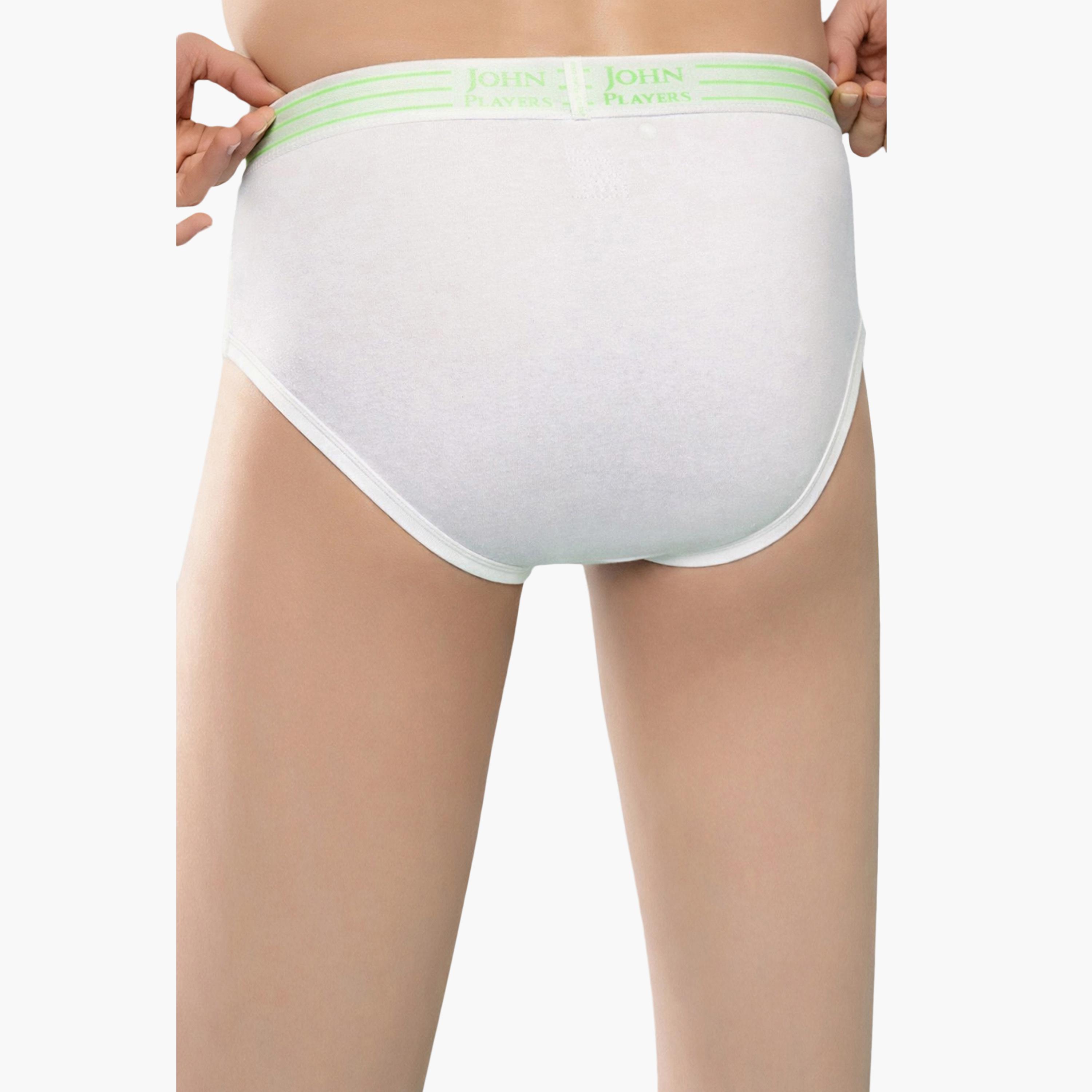طقم قطعتين سراويل داخلية رجالية بخصر مطبوع بشعار الماركة من جون بلاير-men-clothing-innerwear-underwear-image-3