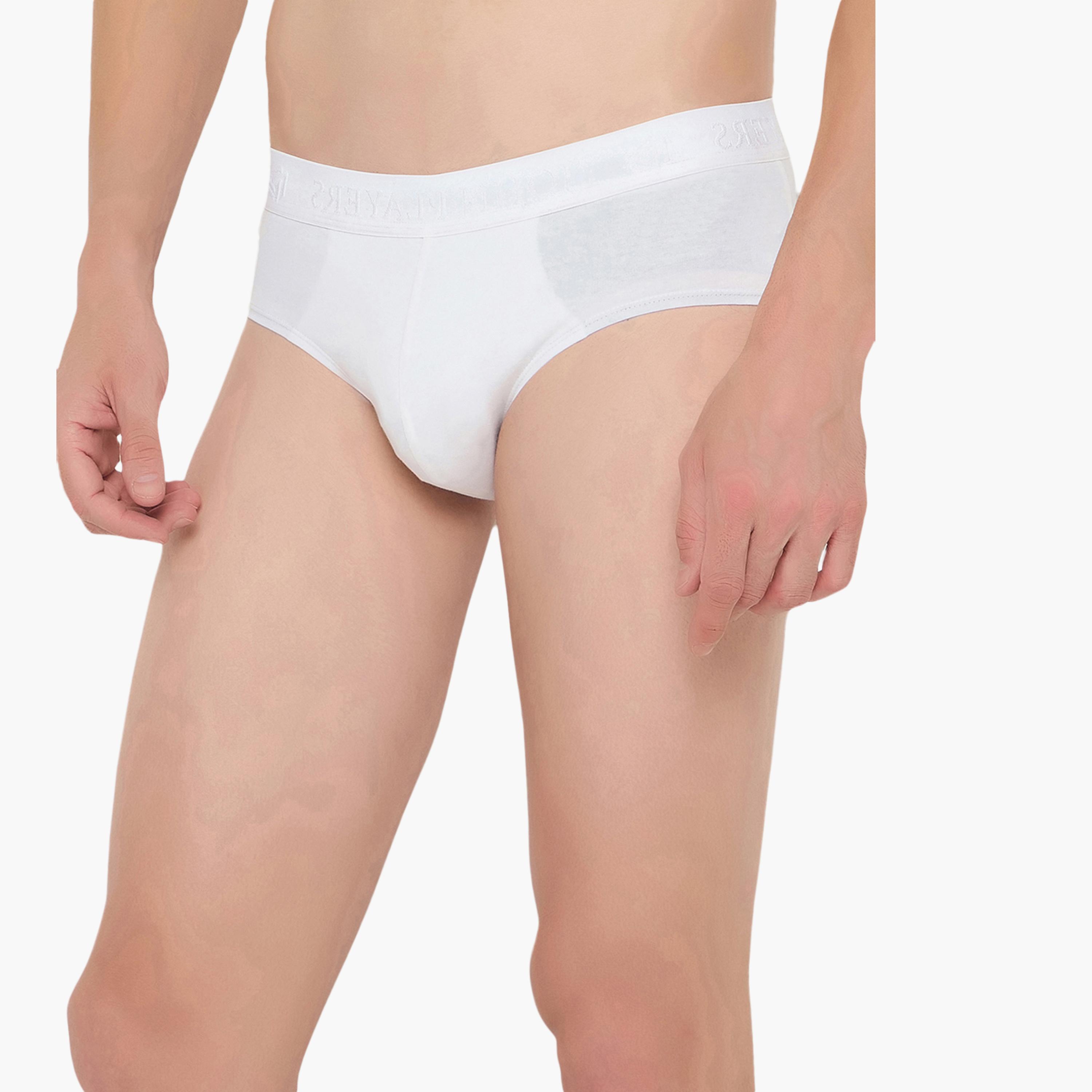 John Player Pack of 2 Brand Print Waistband Men's Briefs-men-clothing-innerwear-underwear-image-2