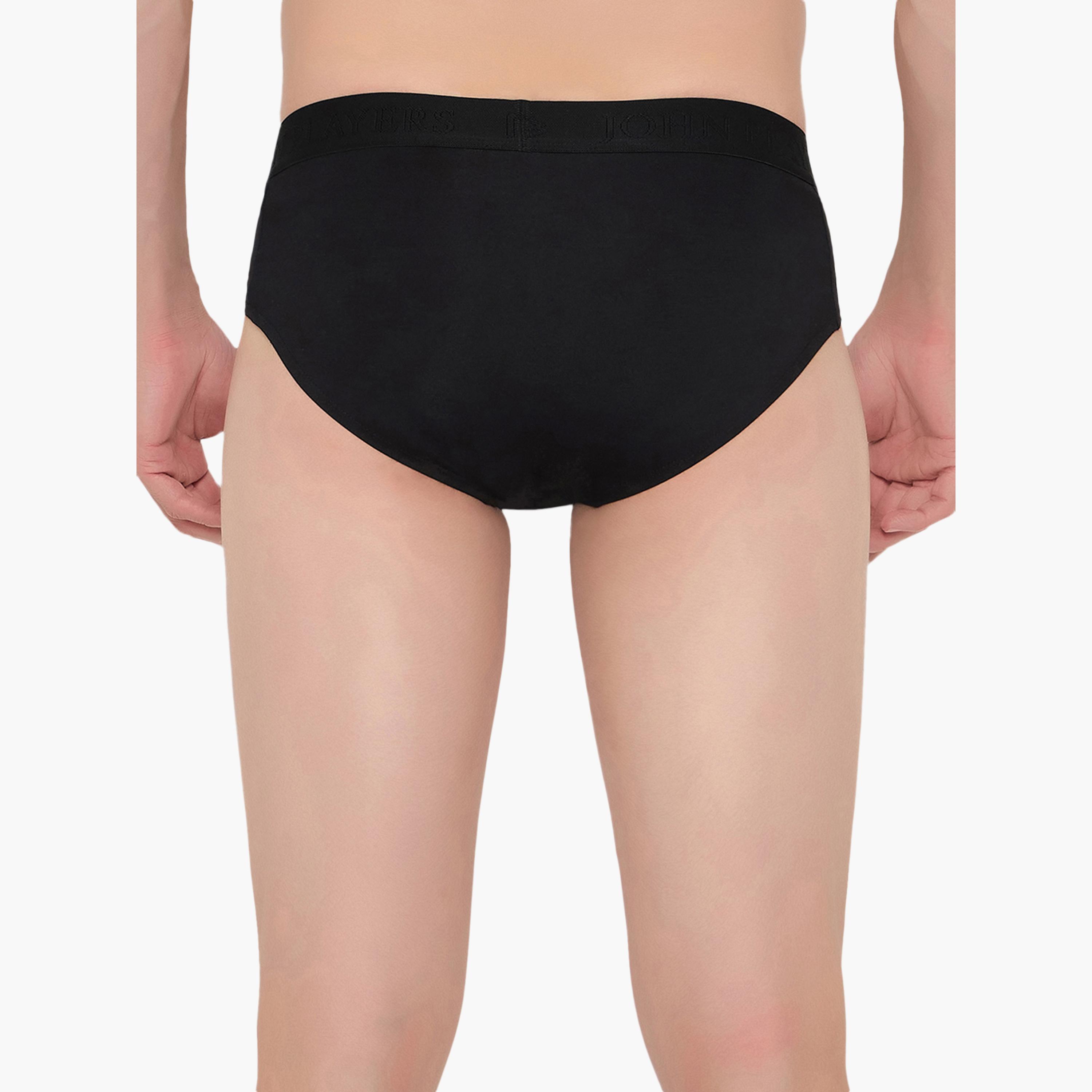 John Player Pack of 2 Brand Print Waistband Men's Briefs-men-clothing-innerwear-underwear-image-5