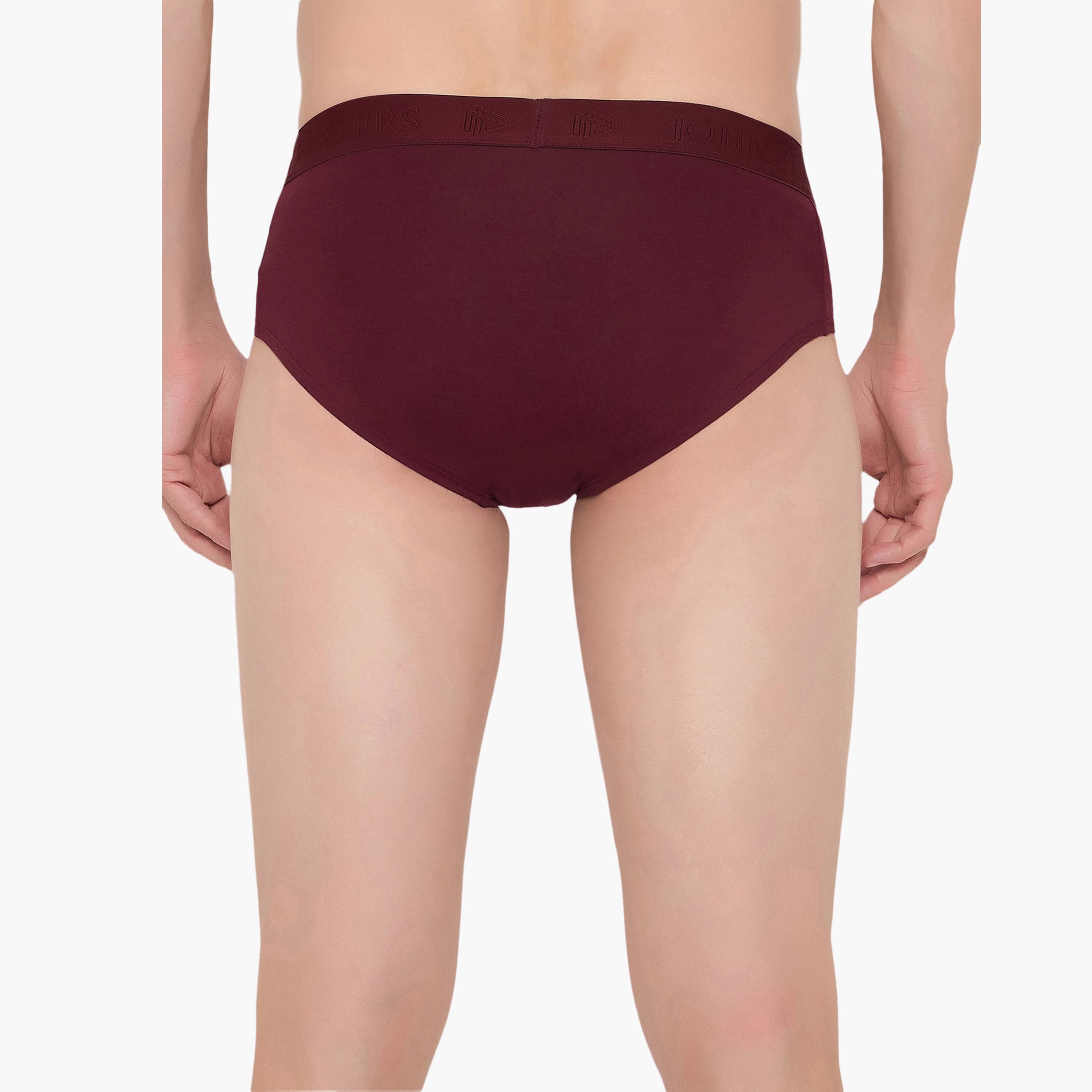John Player Pack of 2 Brand Print Waistband Men's Briefs-men-clothing-innerwear-underwear-image-4