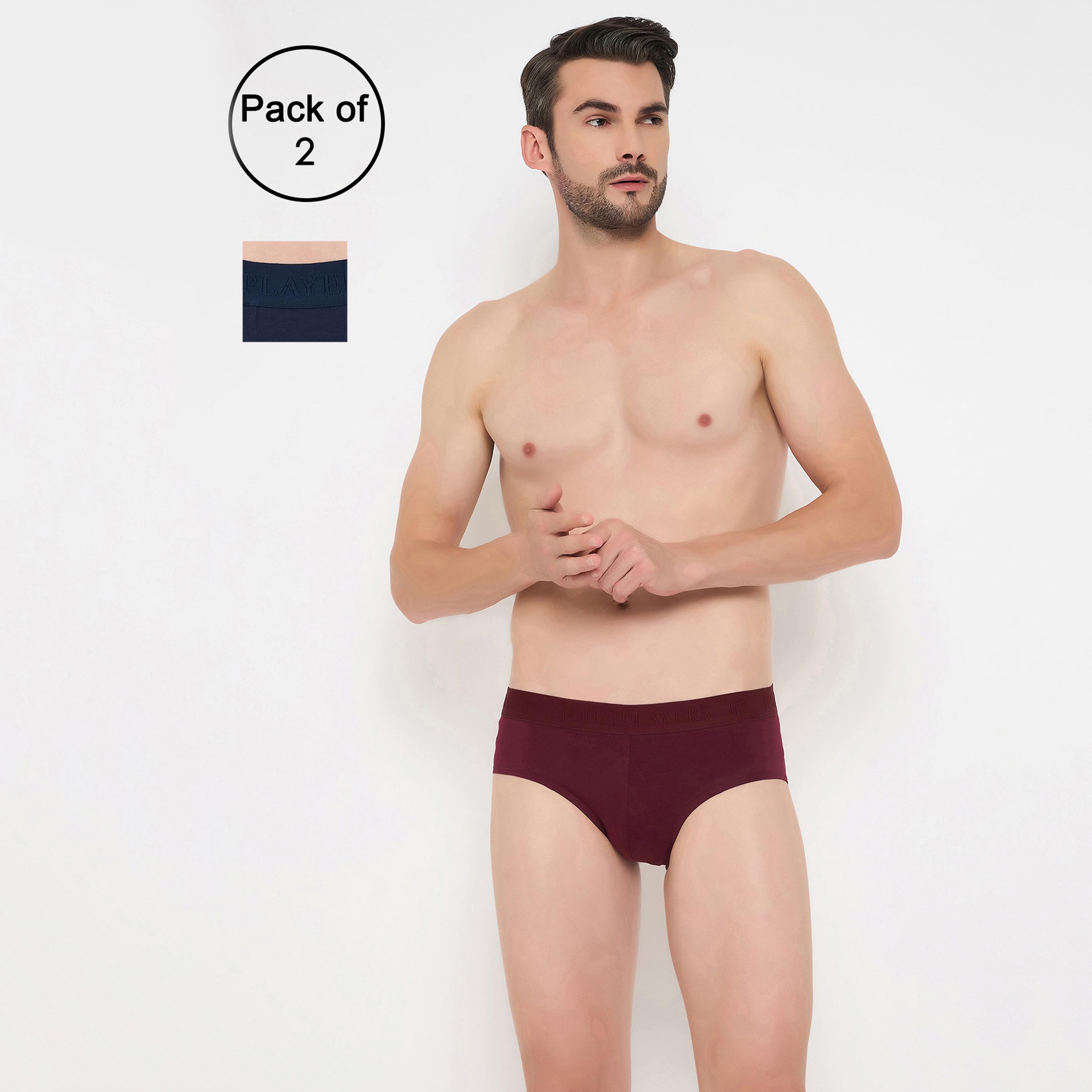John Player Pack of 2 Brand Print Waistband Men's Briefs-men-clothing-innerwear-underwear-image-7