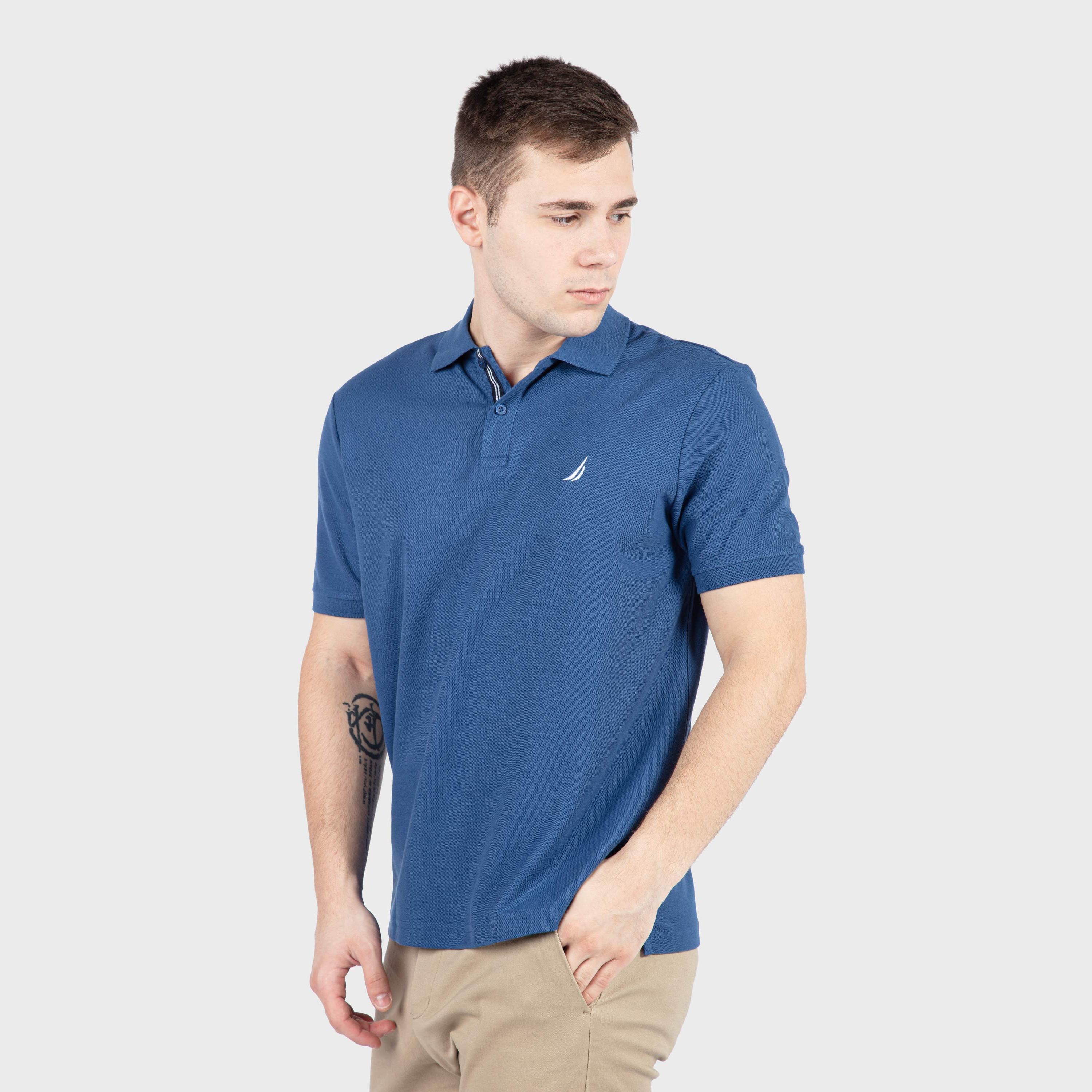 Nautica Plain Collared Short Sleeves Polo T Shirt