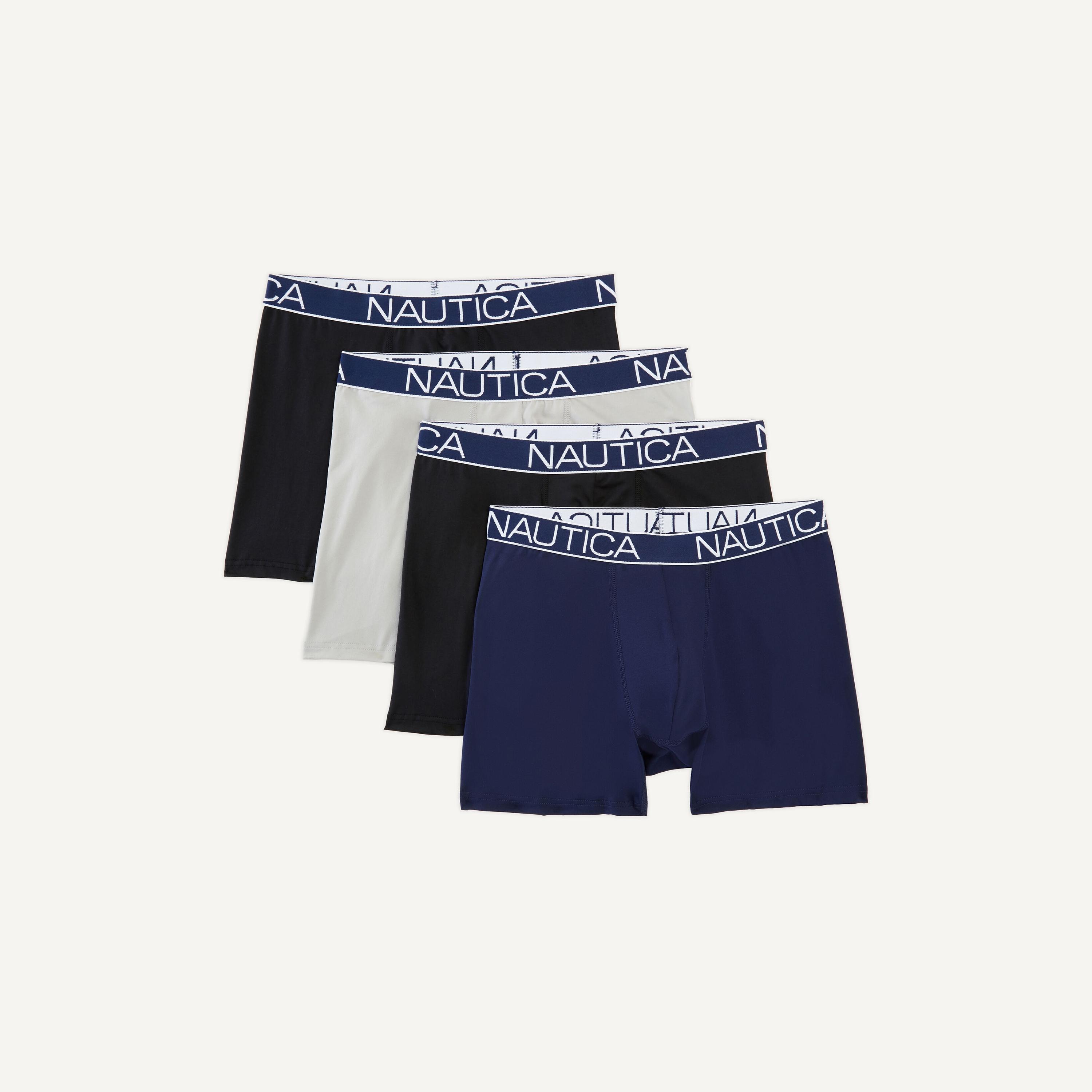 Nautica Pack of 4 Brand Print Waistband Men Boxer Briefs-men-clothing-innerwear-underwear-image-1