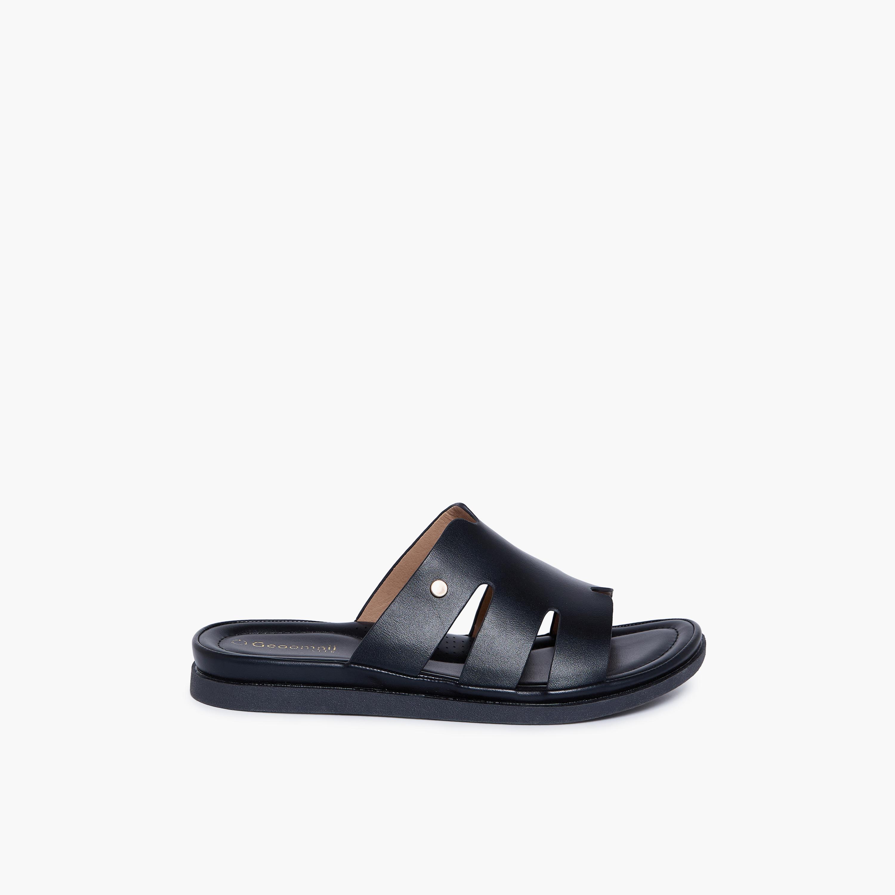 جيومني - صندل سيرا مسطح سهل الارتداء للنساء | JJ1601-KN-2-BLACK-women-shoes-sandals-flats-image-4