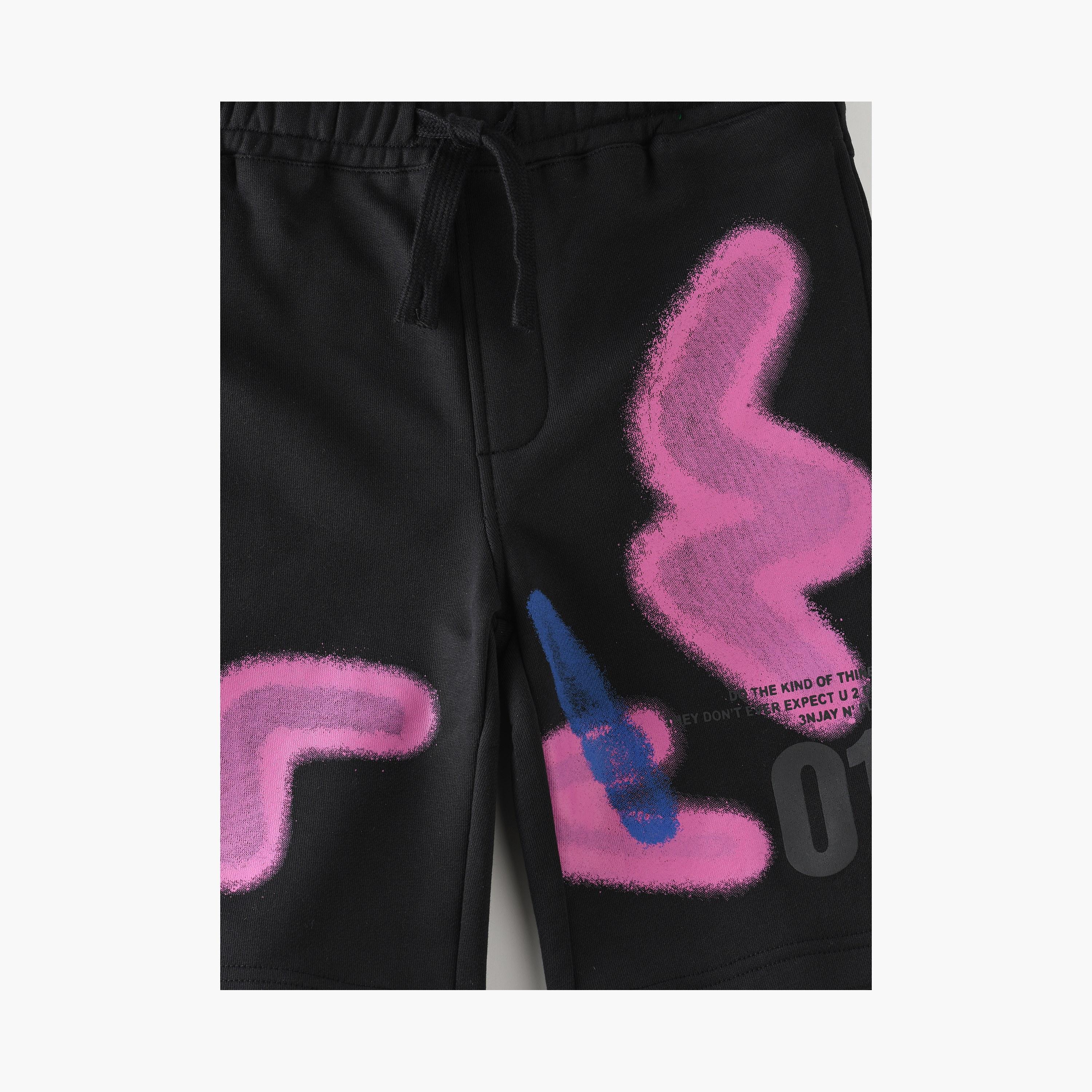 UniqKidz Printed Elasticated & Drawstring Shorts-boys-clothing-bottoms-shorts-image-4
