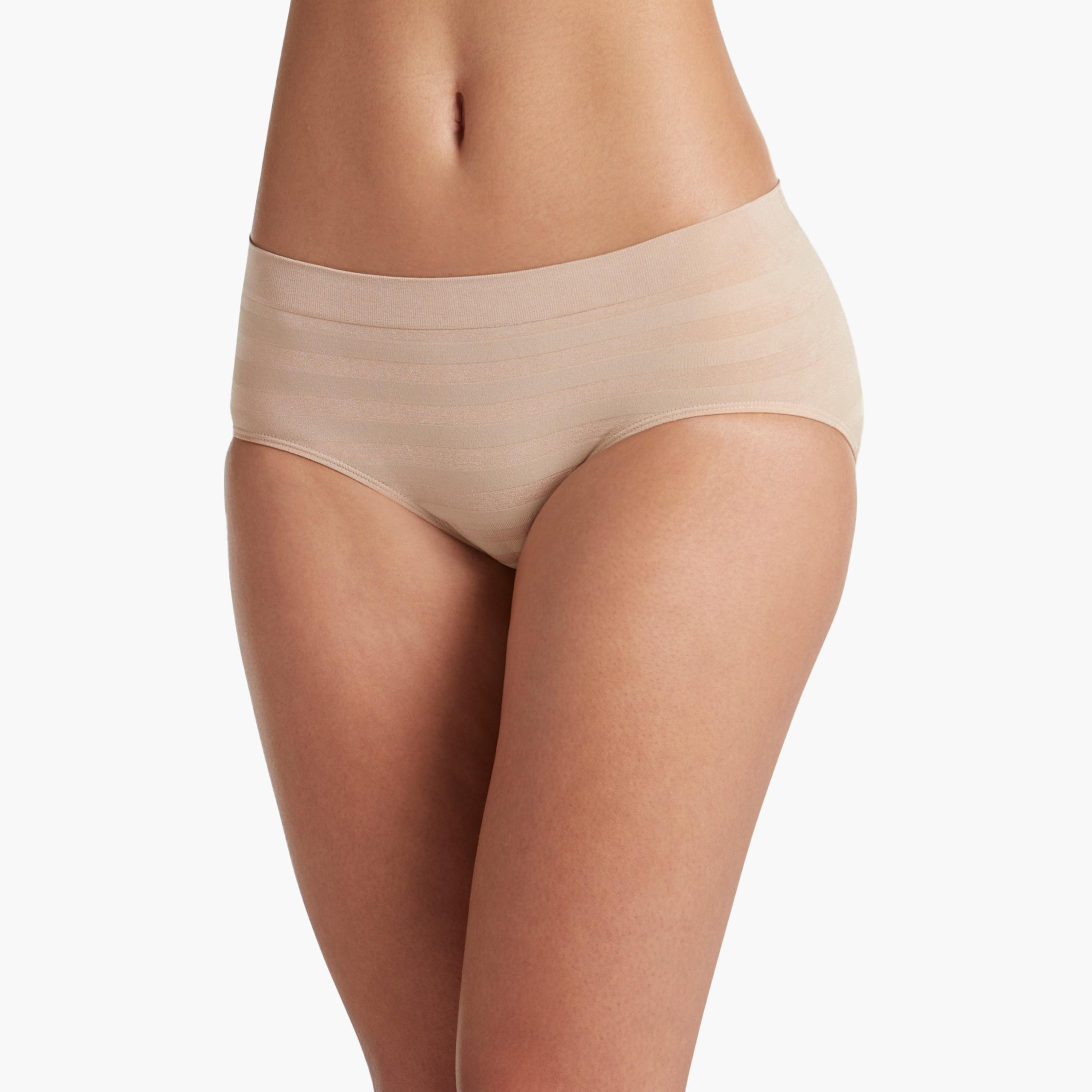 سراويل داخلية نسائية مخططة بلون بيج وتغطية متوسطة من جوكي-women-clothing-lingerie-panties-image-1