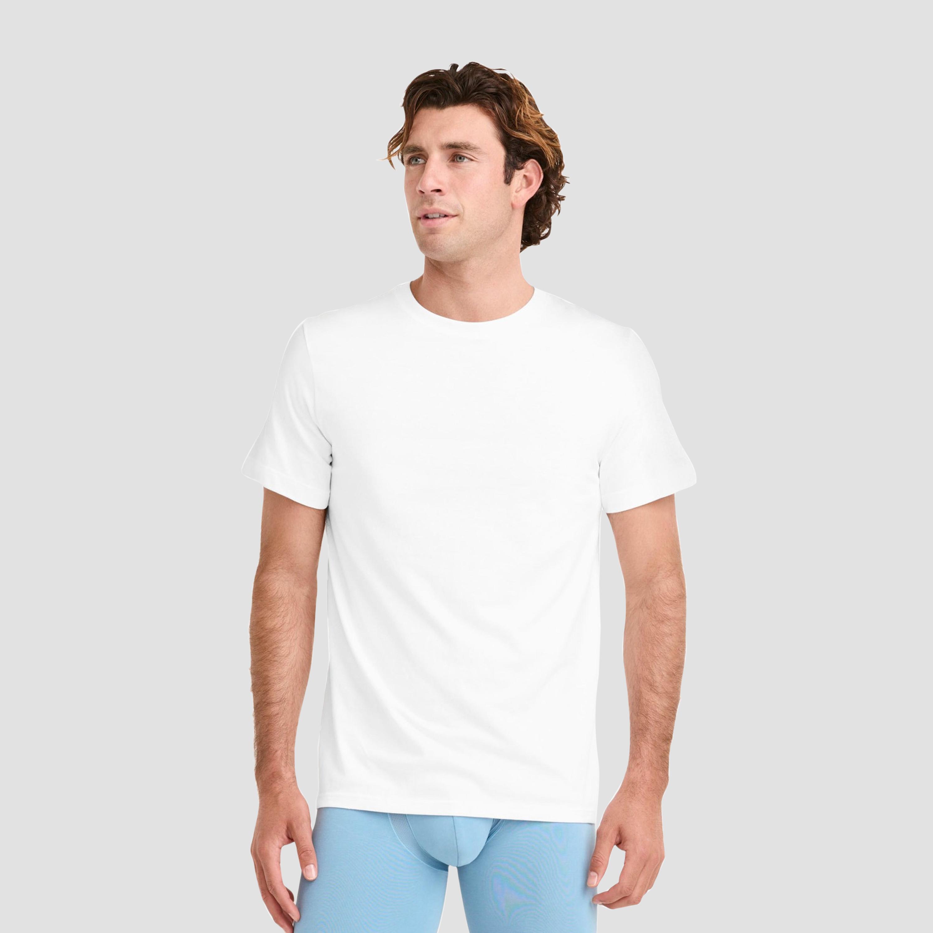 عبوة من 3 تيشيرت داخلي رجالي سادة بياقة مستديرة وأكمام قصيرة من جوكي-men-clothing-innerwear-vests-image-2