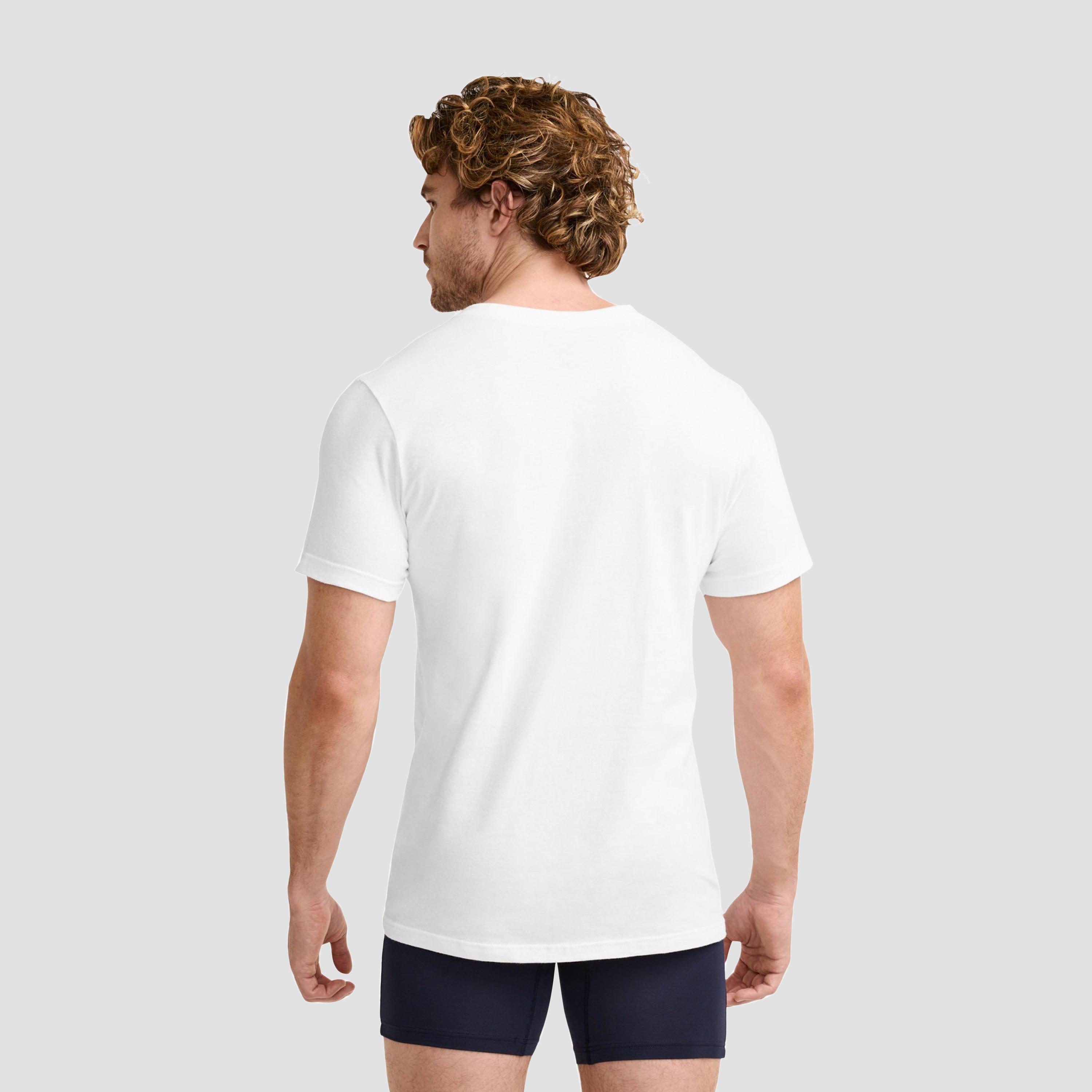 عبوة من 3 تيشيرت داخلي رجالي سادة بياقة V وأكمام قصيرة من جوكي-men-clothing-innerwear-vests-image-4