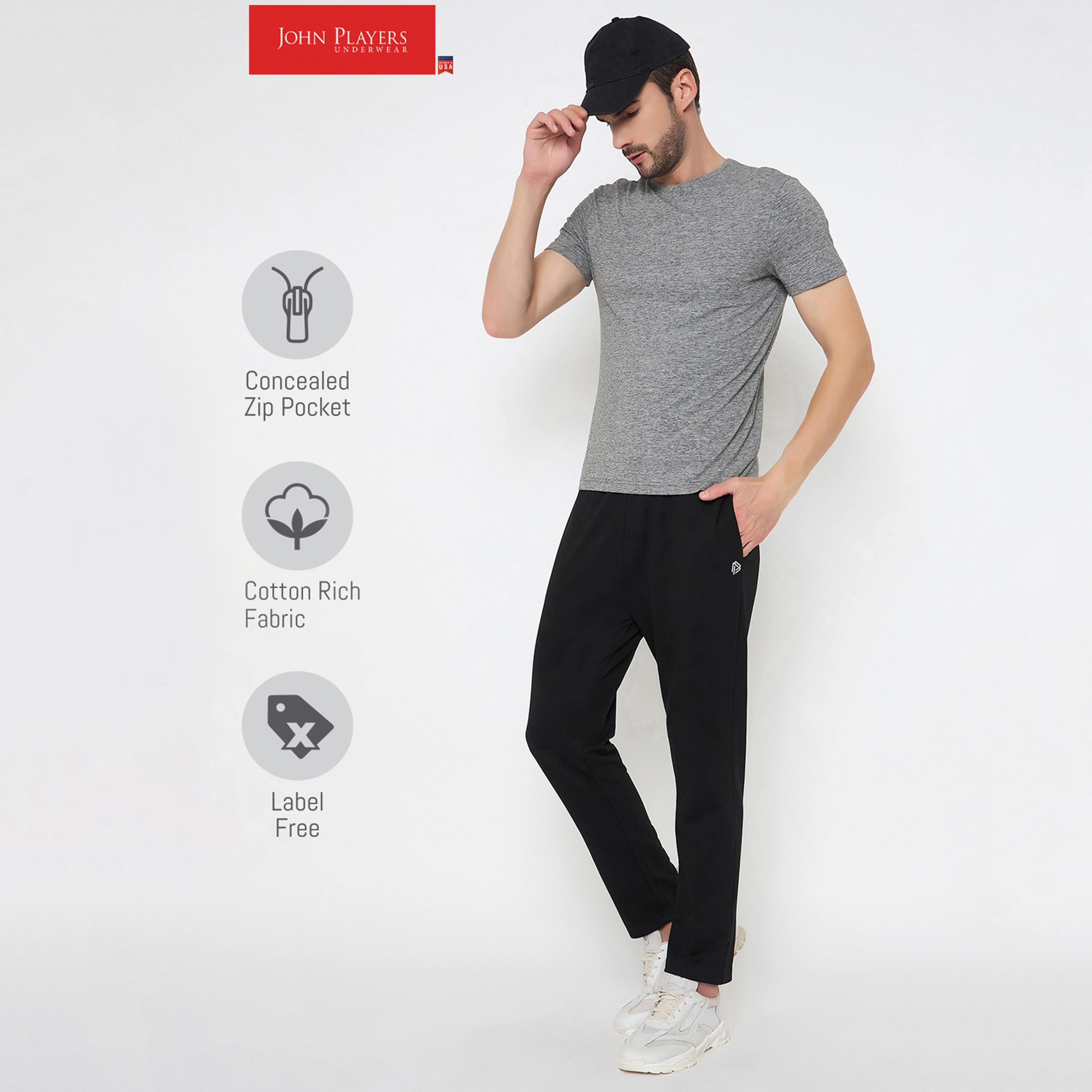 John Player Plain Mid-Rise Elasticated Waist Men's Pyjamas-men-clothing-nightwear-pyjamaandshorts-image-7