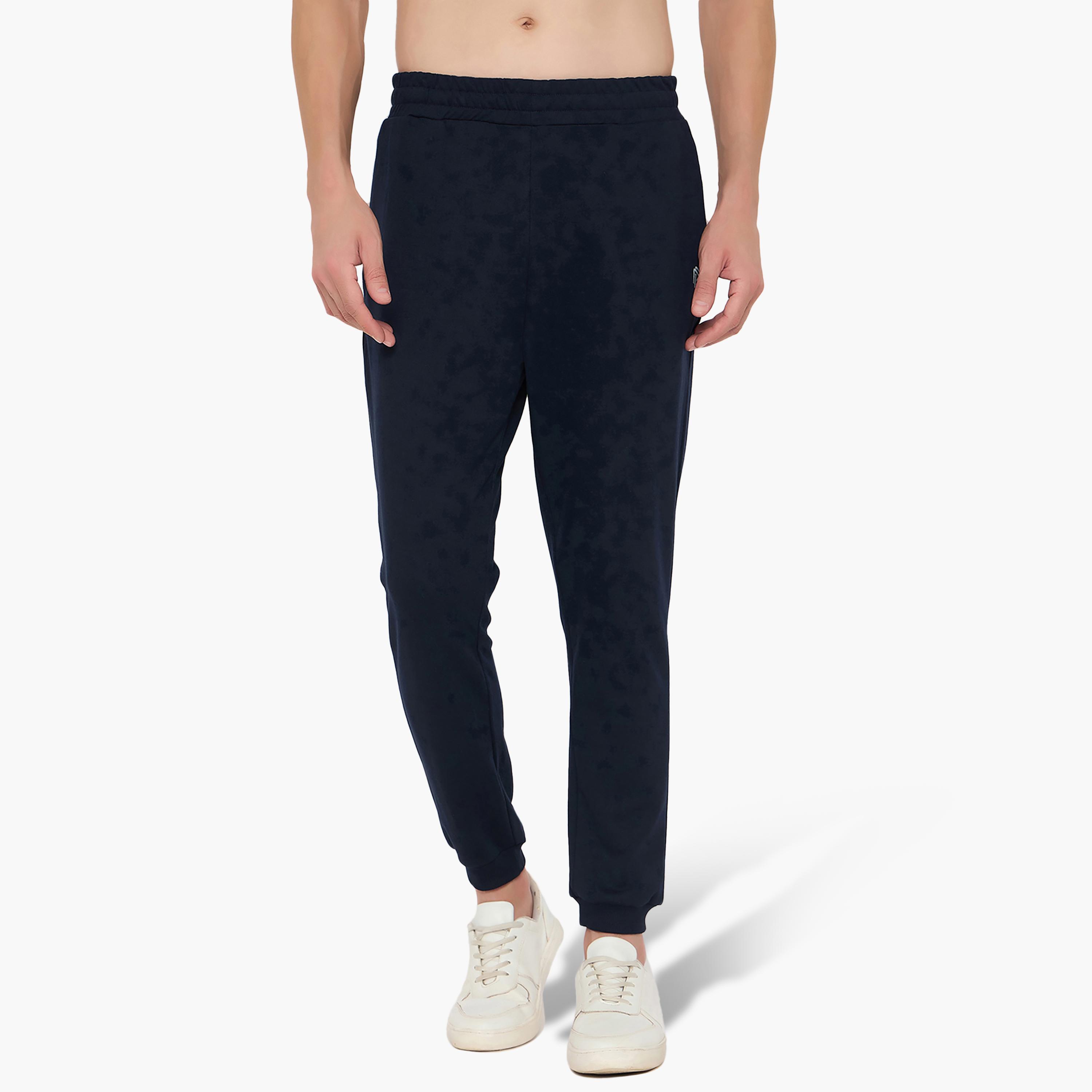 بنطلون جوجر رجالي سادة بخصر مطاطي متوسط الارتفاع من جون بلاير-men-clothing-nightwear-pyjamaandshorts-image-1