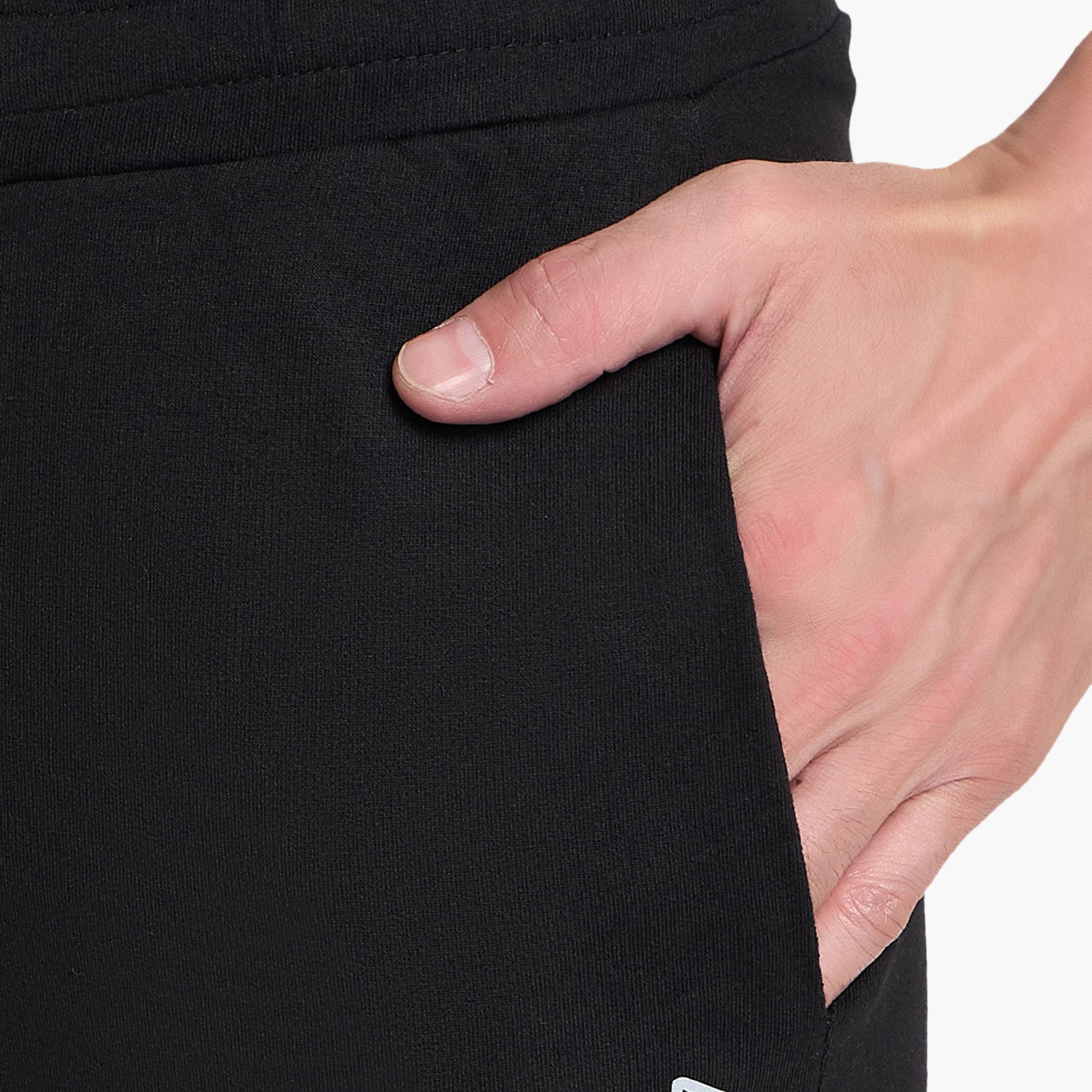 بنطلون جوجر رجالي سادة بخصر مطاطي متوسط الارتفاع من جون بلاير-men-clothing-nightwear-pyjamaandshorts-image-4