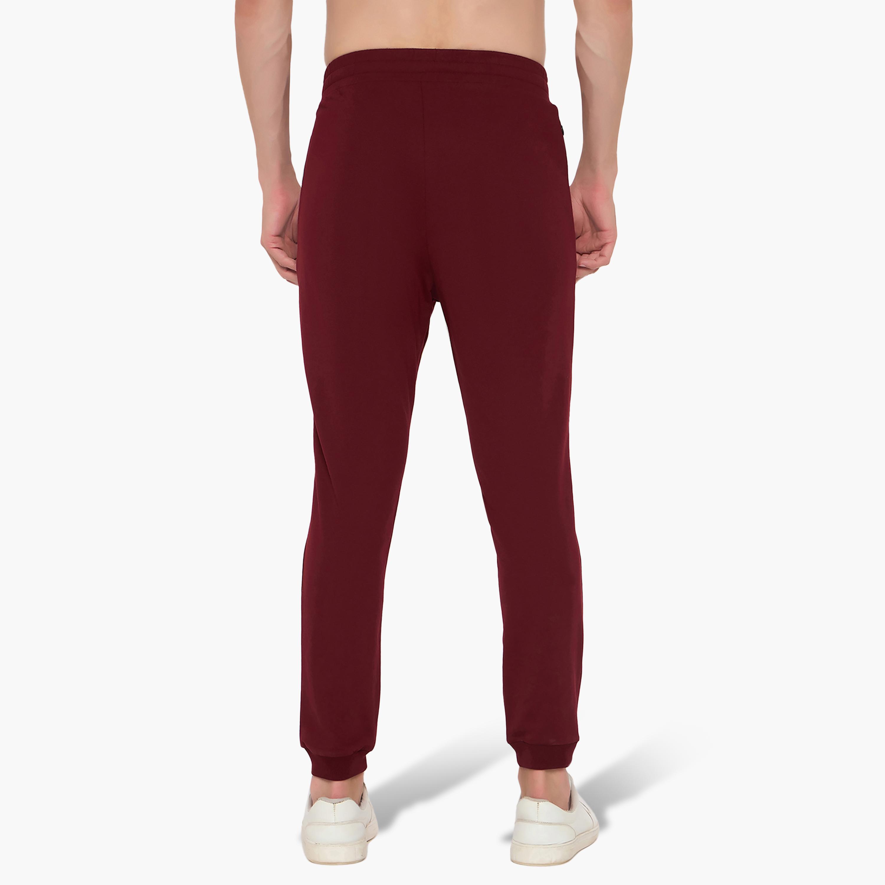 John Player Plain Mid-Rise Elasticated Waist Men's Joggers-men-clothing-nightwear-pyjamaandshorts-image-5