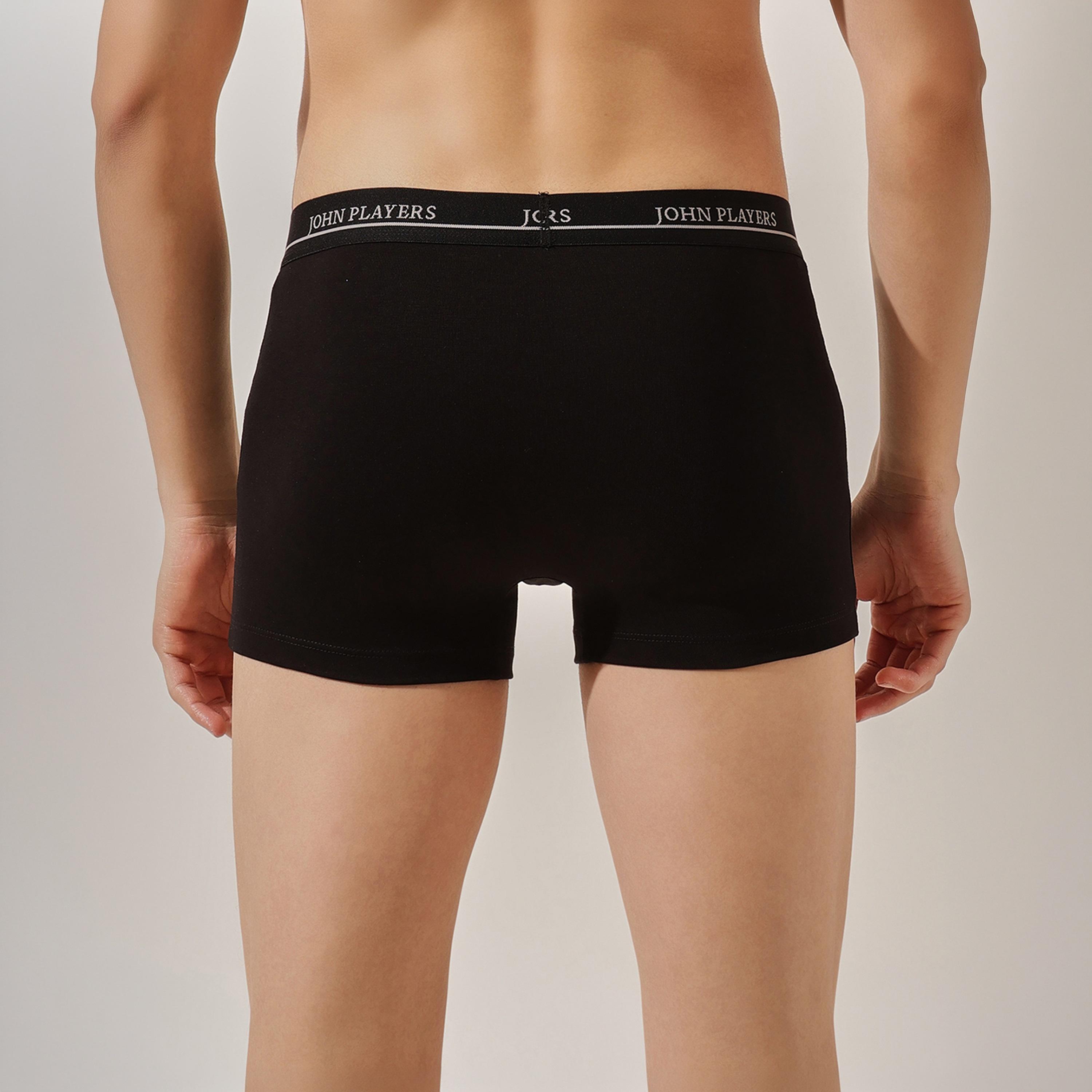 طقم قطعتين سراويل داخلية رجالية بخصر مطبوع بشعار الماركة من جون بلاير-men-clothing-innerwear-underwear-image-5