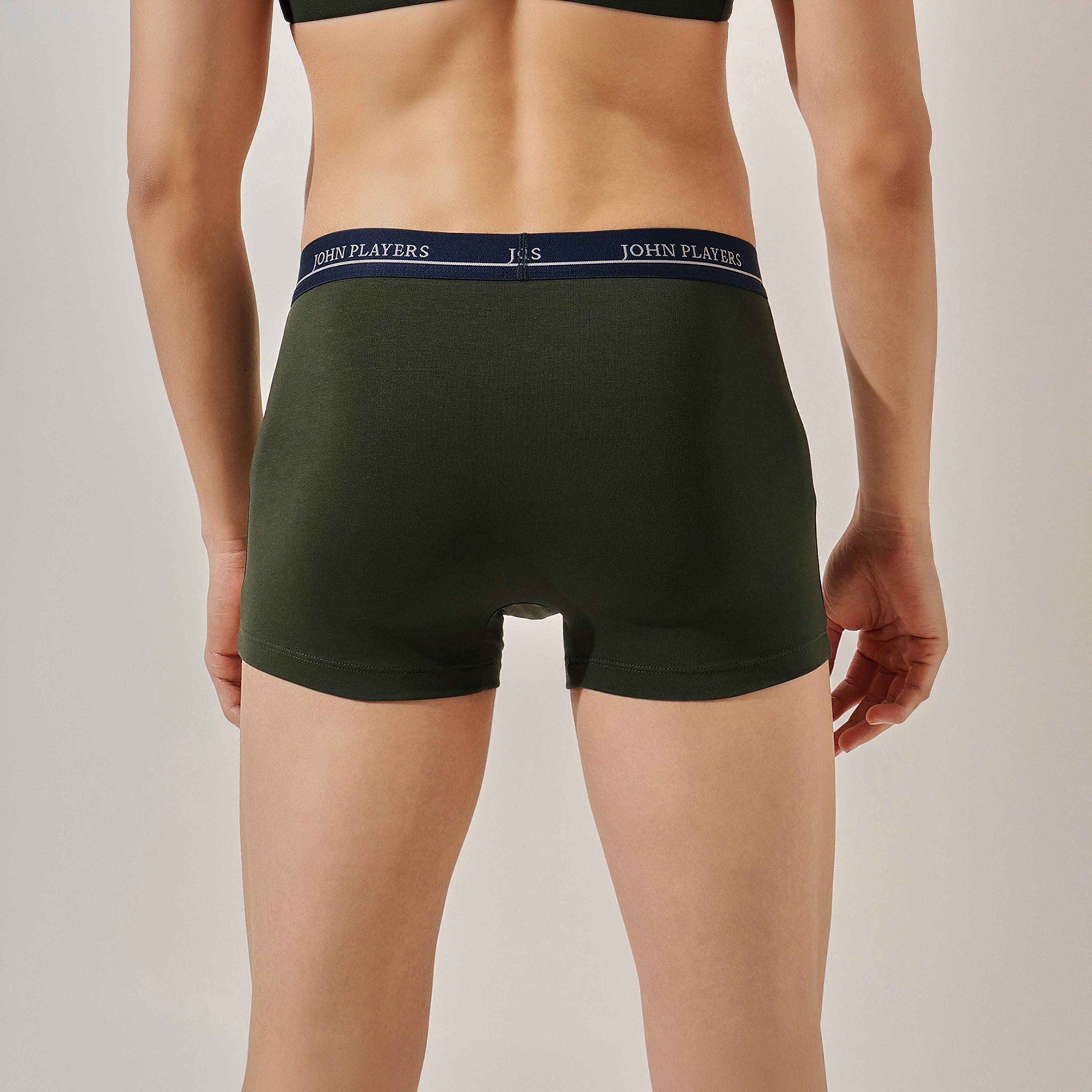 طقم قطعتين سراويل داخلية رجالية بخصر مطبوع بشعار الماركة من جون بلاير-men-clothing-innerwear-underwear-image-6