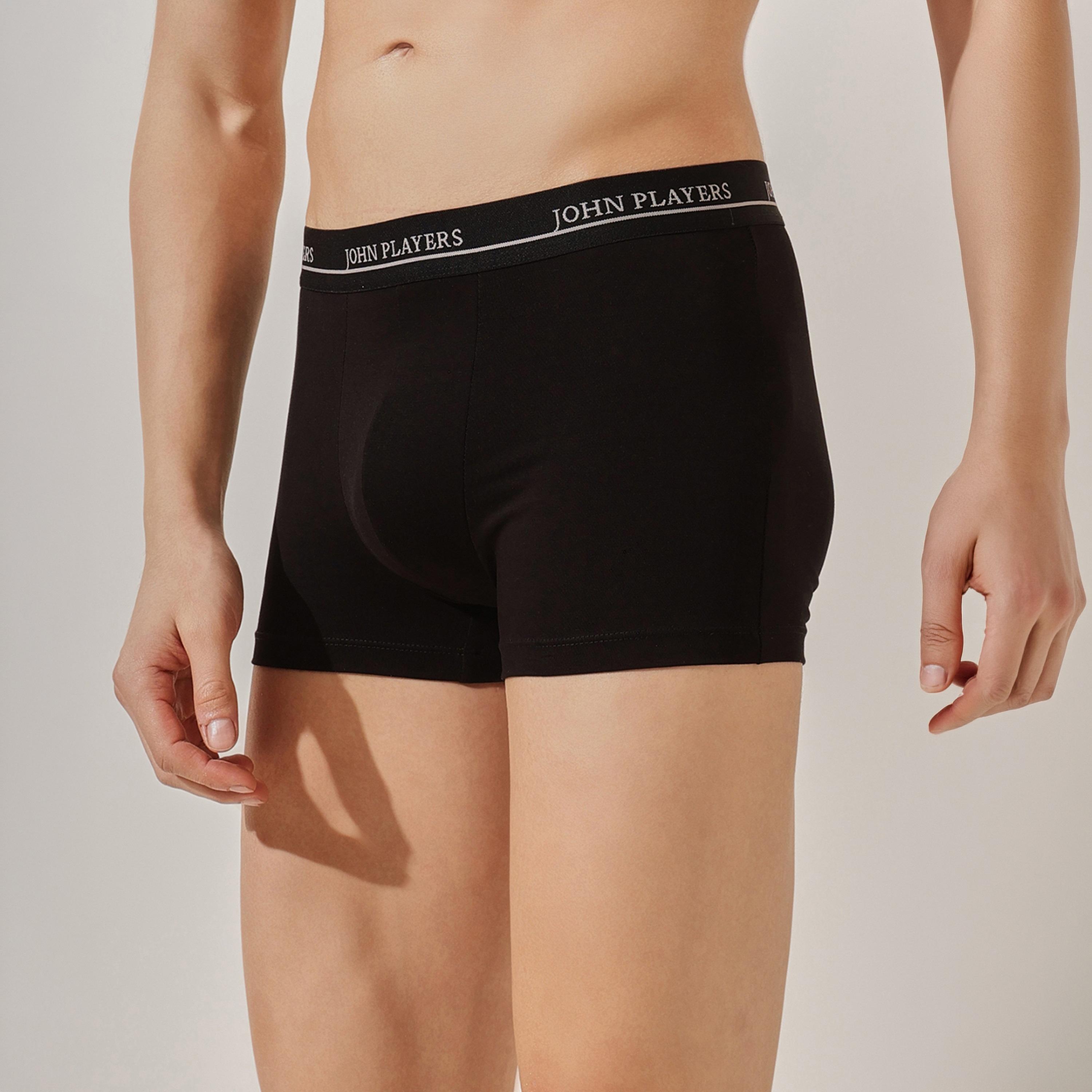 طقم قطعتين سراويل داخلية رجالية بخصر مطبوع بشعار الماركة من جون بلاير-men-clothing-innerwear-underwear-image-7