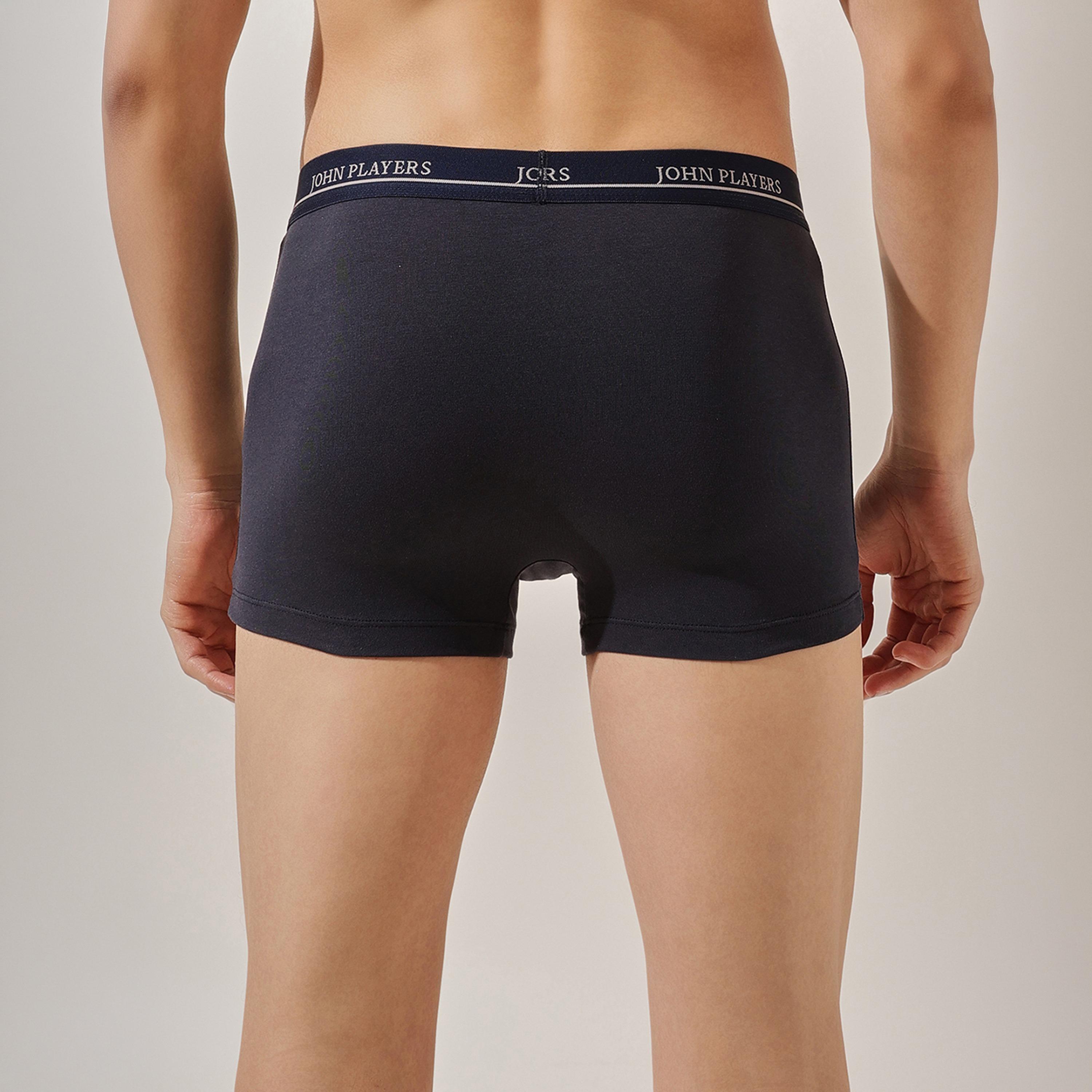 طقم قطعتين سراويل داخلية رجالية بخصر مطبوع بشعار الماركة من جون بلاير-men-clothing-innerwear-underwear-image-4