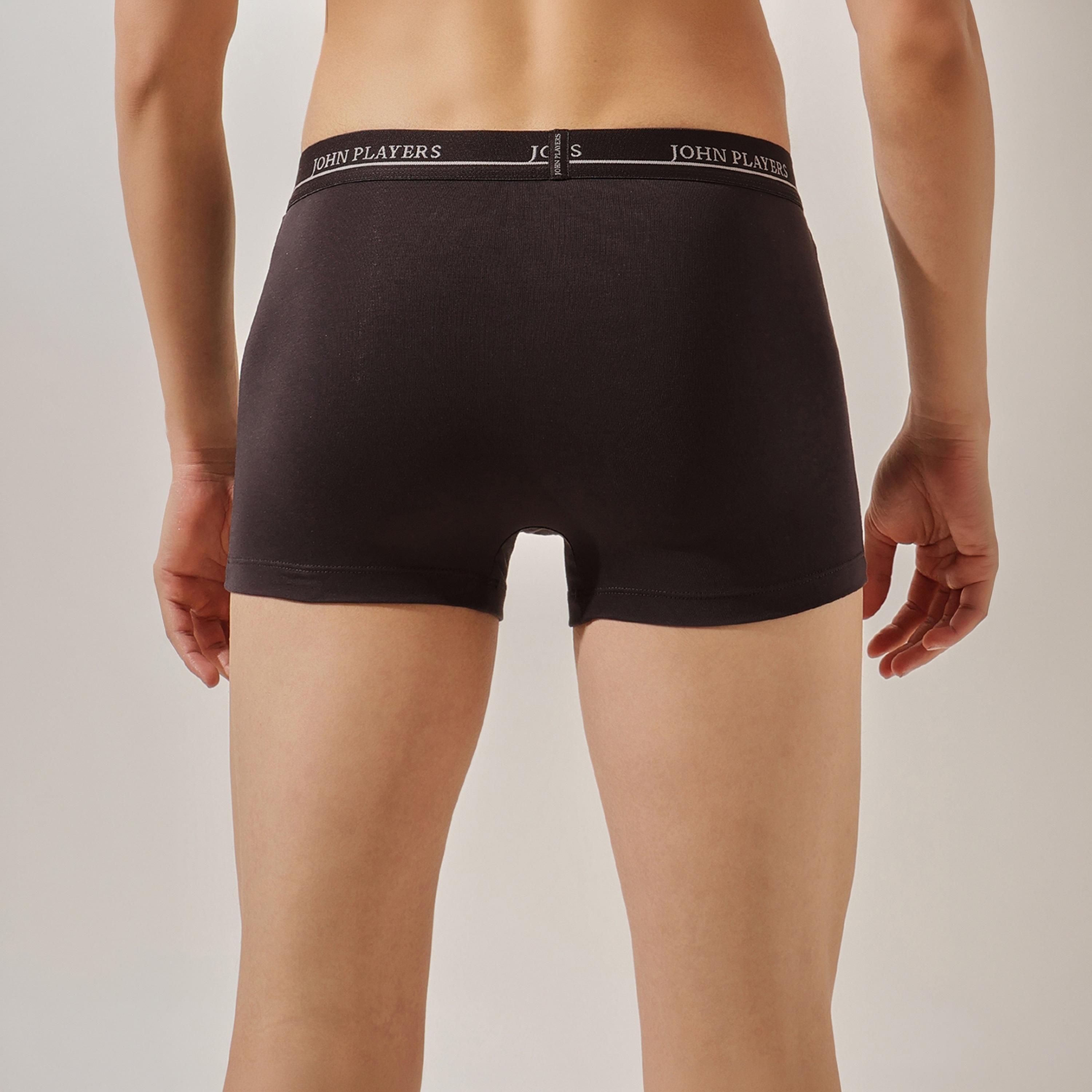 طقم قطعتين سراويل داخلية رجالية بخصر مطبوع بشعار الماركة من جون بلاير-men-clothing-innerwear-underwear-image-5