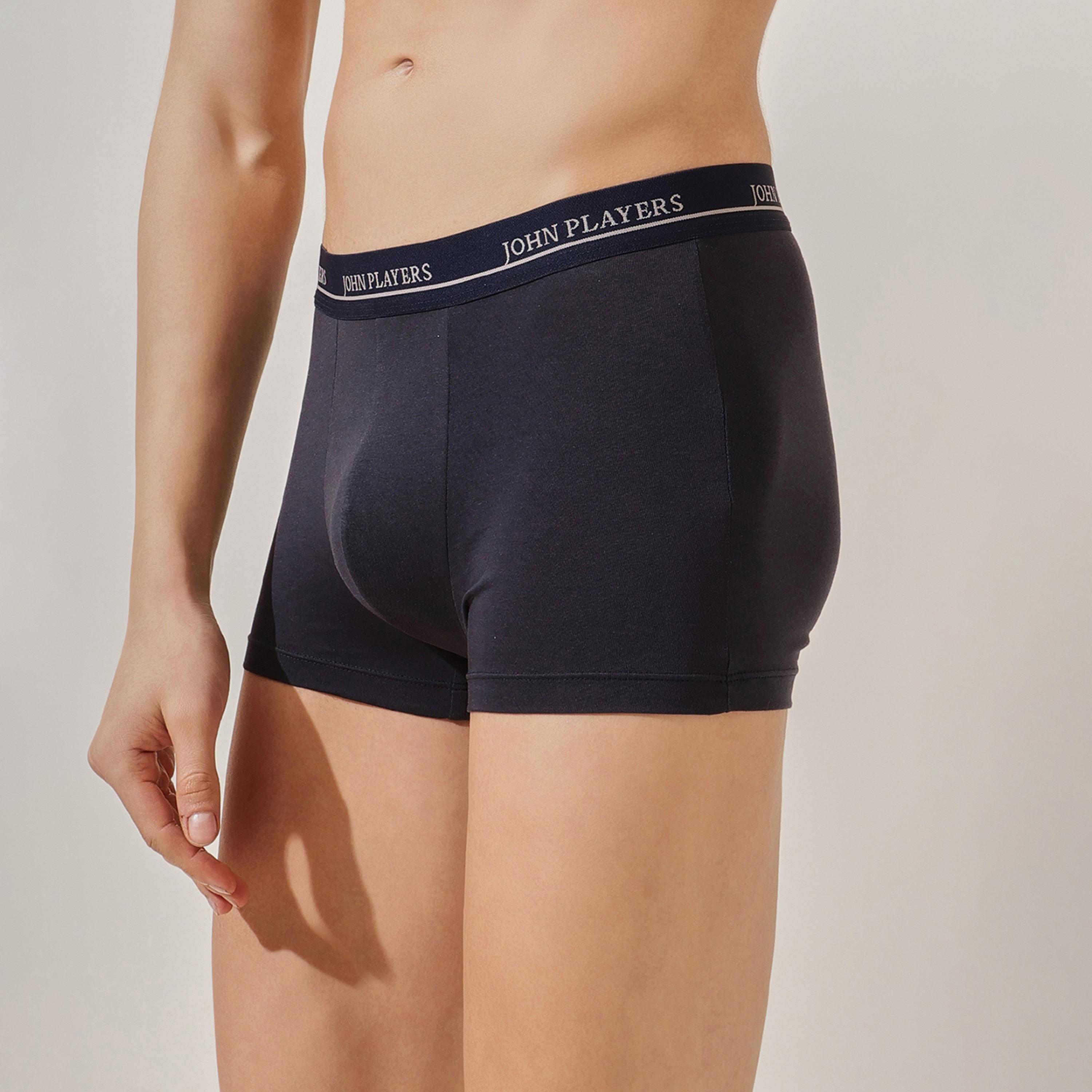 طقم قطعتين سراويل داخلية رجالية بخصر مطبوع بشعار الماركة من جون بلاير-men-clothing-innerwear-underwear-image-7