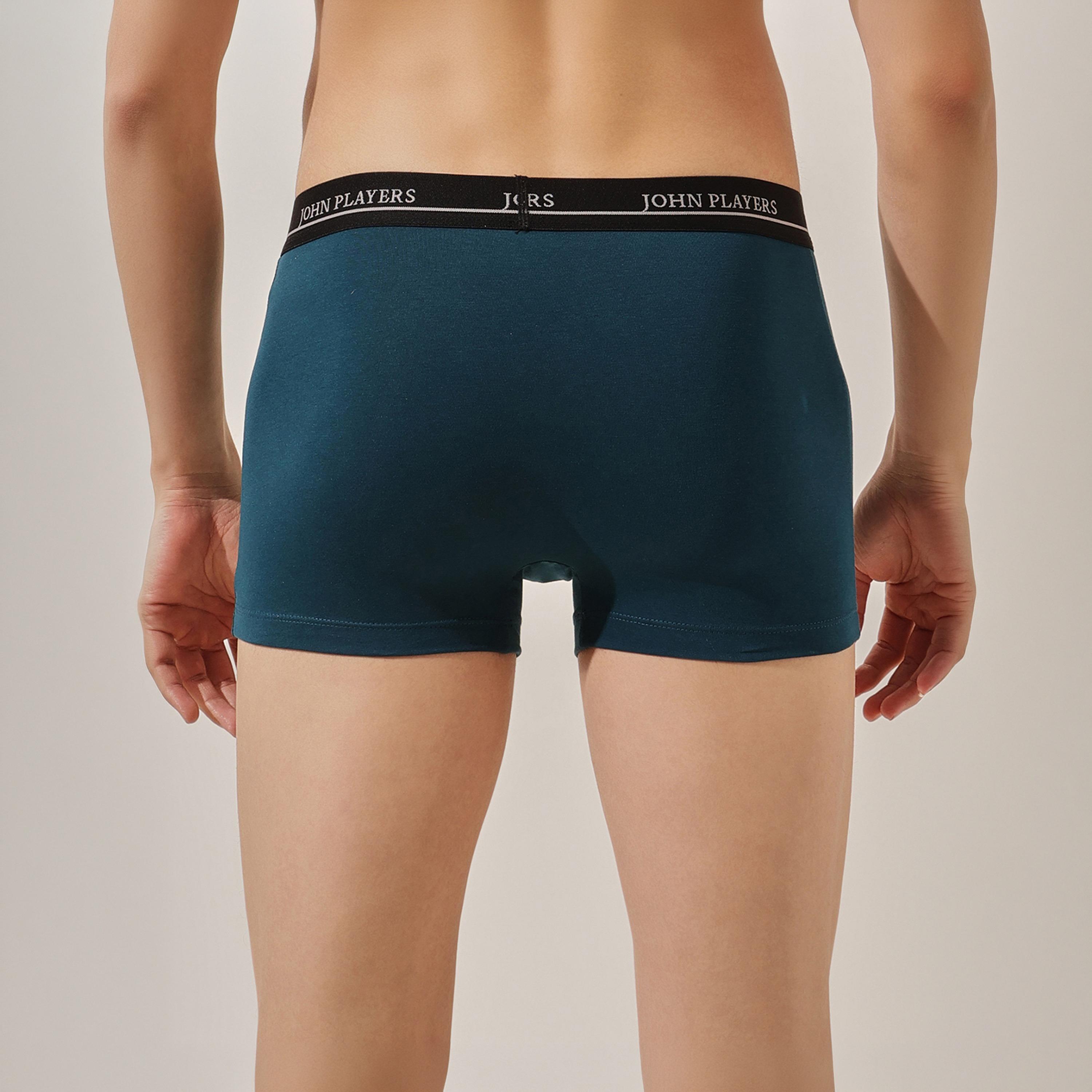 طقم قطعتين سراويل داخلية رجالية بخصر مطبوع بشعار الماركة من جون بلاير-men-clothing-innerwear-underwear-image-4