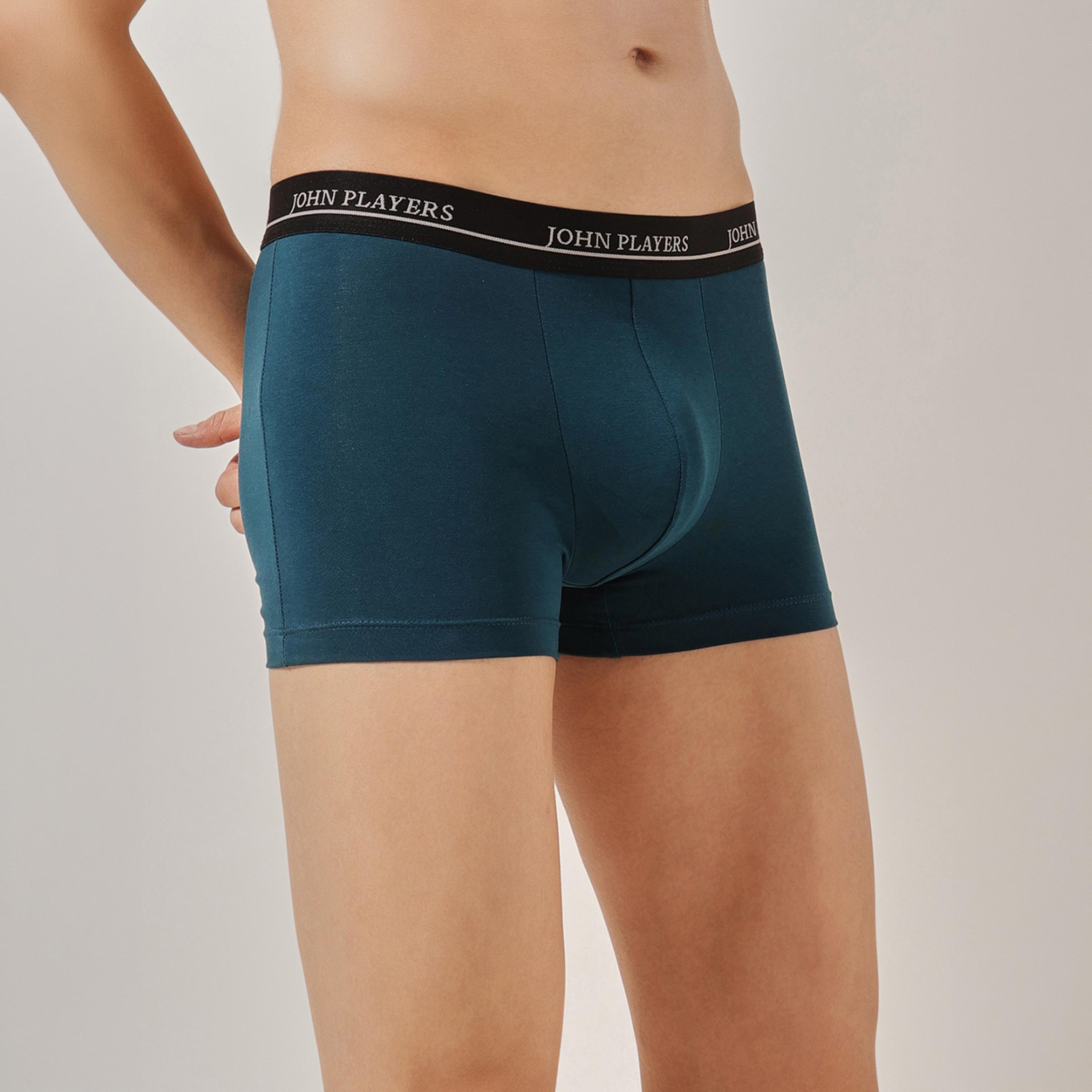 طقم قطعتين سراويل داخلية رجالية بخصر مطبوع بشعار الماركة من جون بلاير-men-clothing-innerwear-underwear-image-6