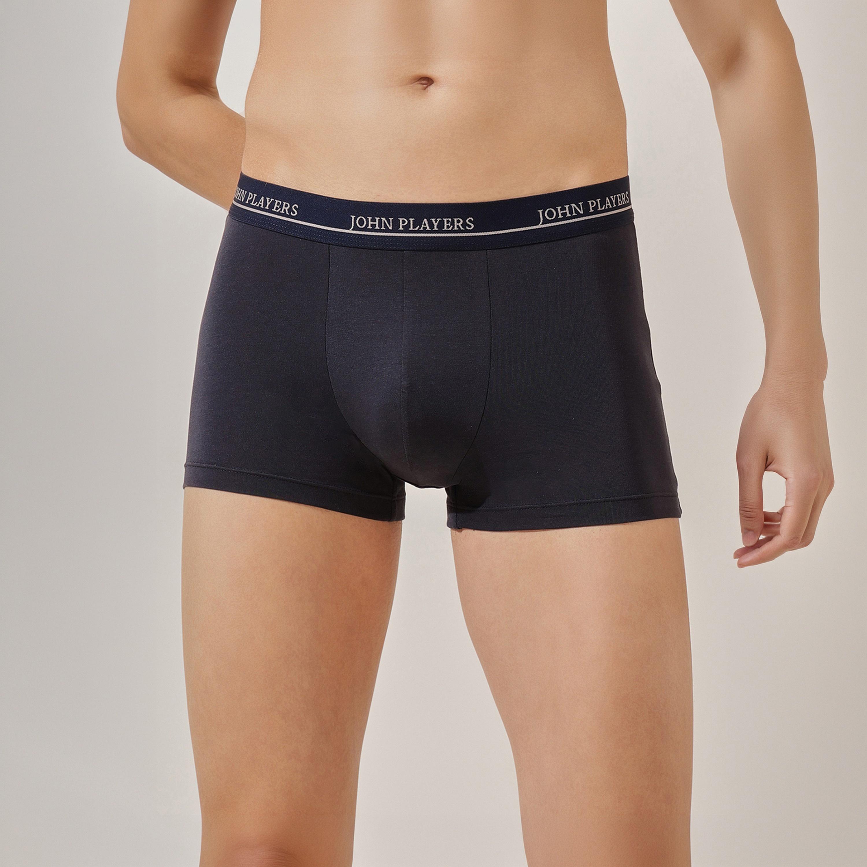 طقم قطعتين سراويل داخلية رجالية بخصر مطبوع بشعار الماركة من جون بلاير-men-clothing-innerwear-underwear-image-3