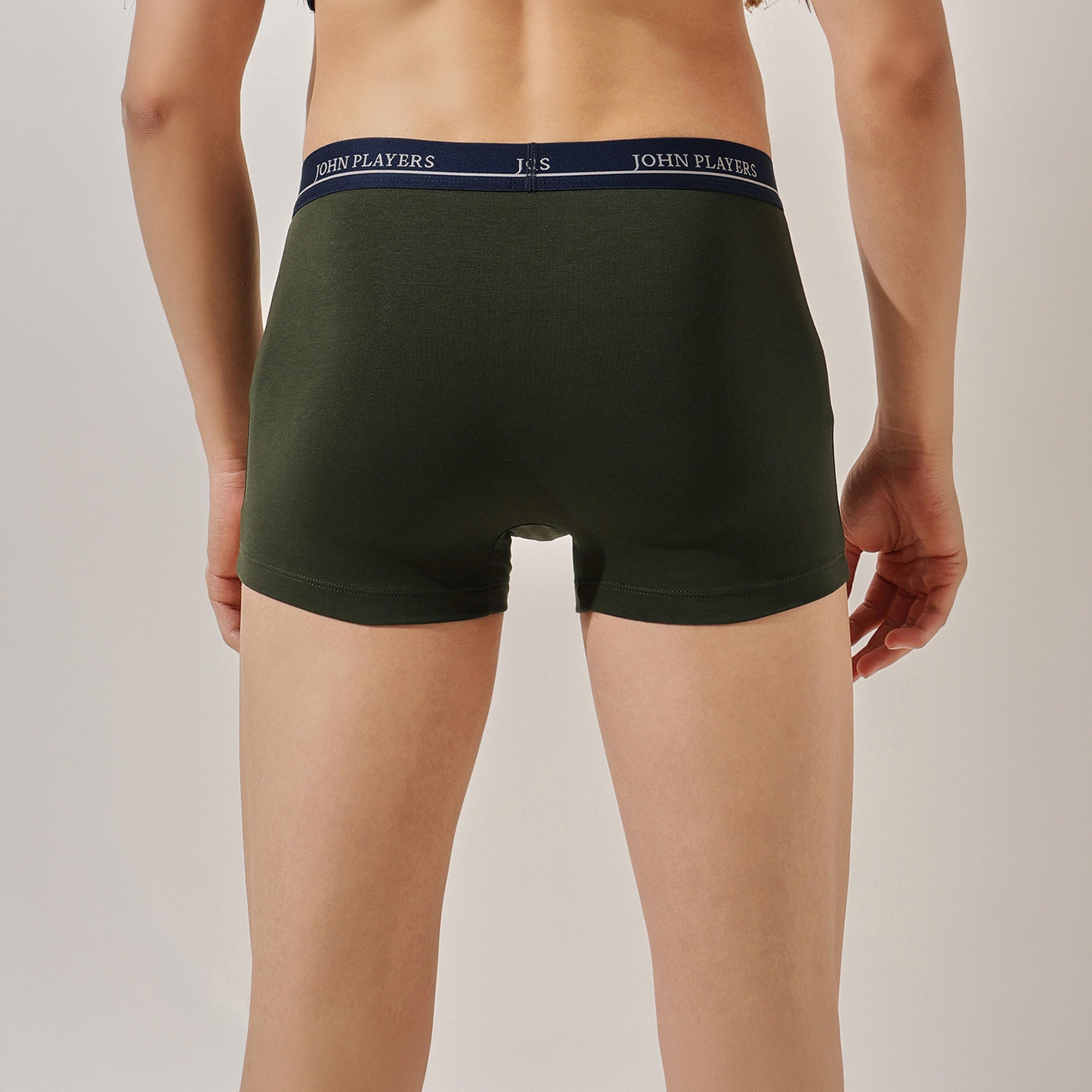 طقم قطعتين سراويل داخلية رجالية بخصر مطبوع بشعار الماركة من جون بلاير-men-clothing-innerwear-underwear-image-4