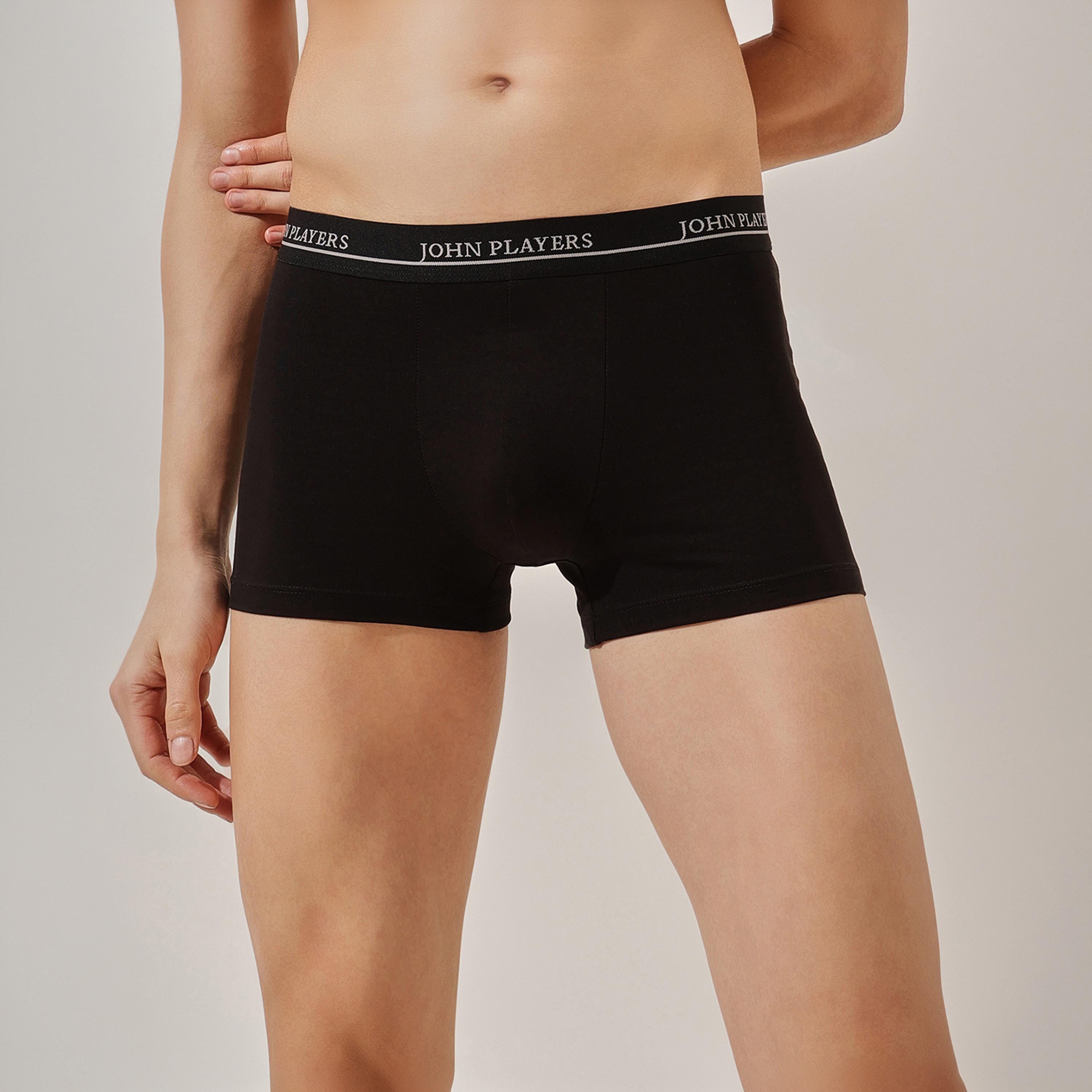 طقم قطعتين سراويل داخلية رجالية بخصر مطبوع بشعار الماركة من جون بلاير-men-clothing-innerwear-underwear-image-3