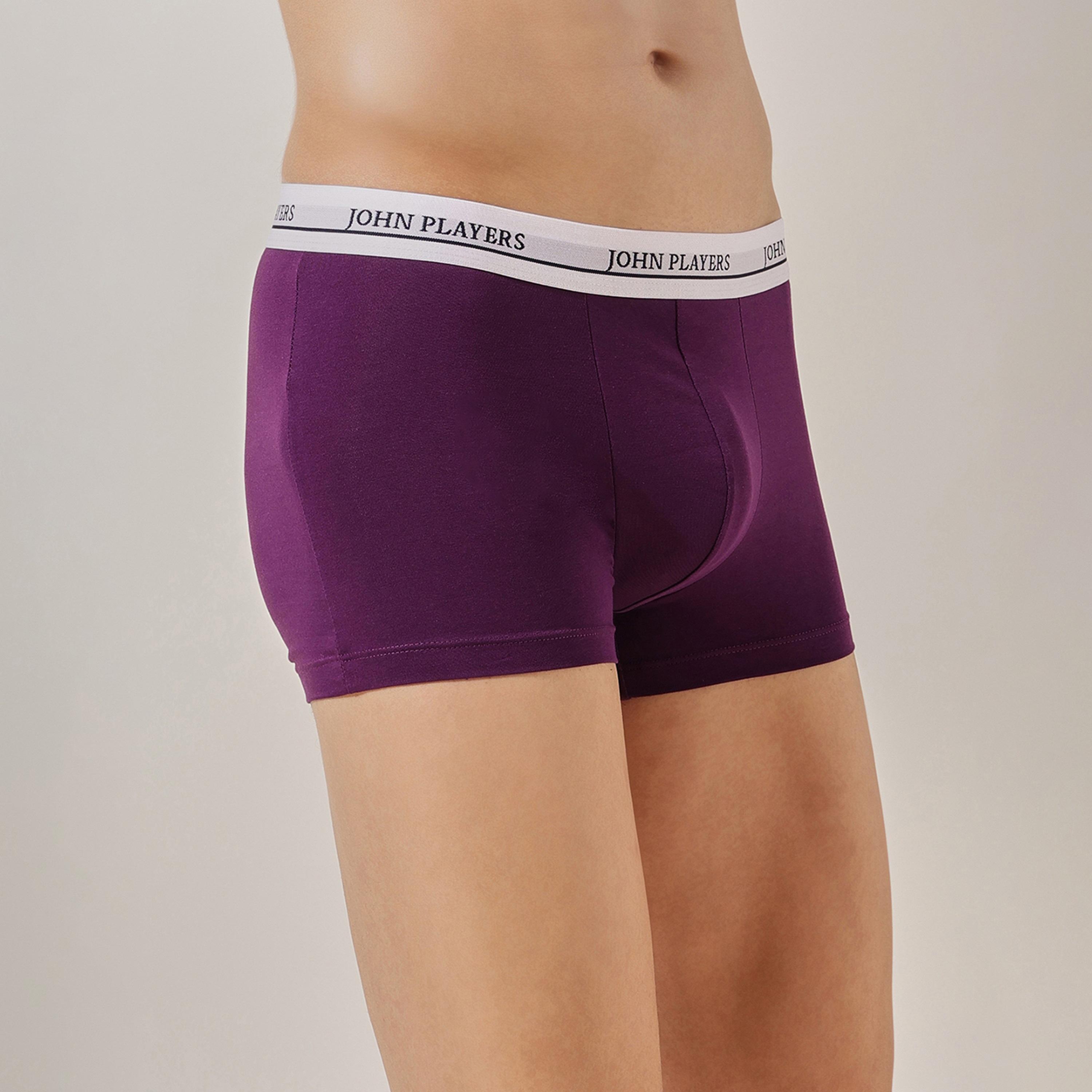 طقم قطعتين سراويل داخلية رجالية بخصر مطبوع بشعار الماركة من جون بلاير-men-clothing-innerwear-underwear-image-5