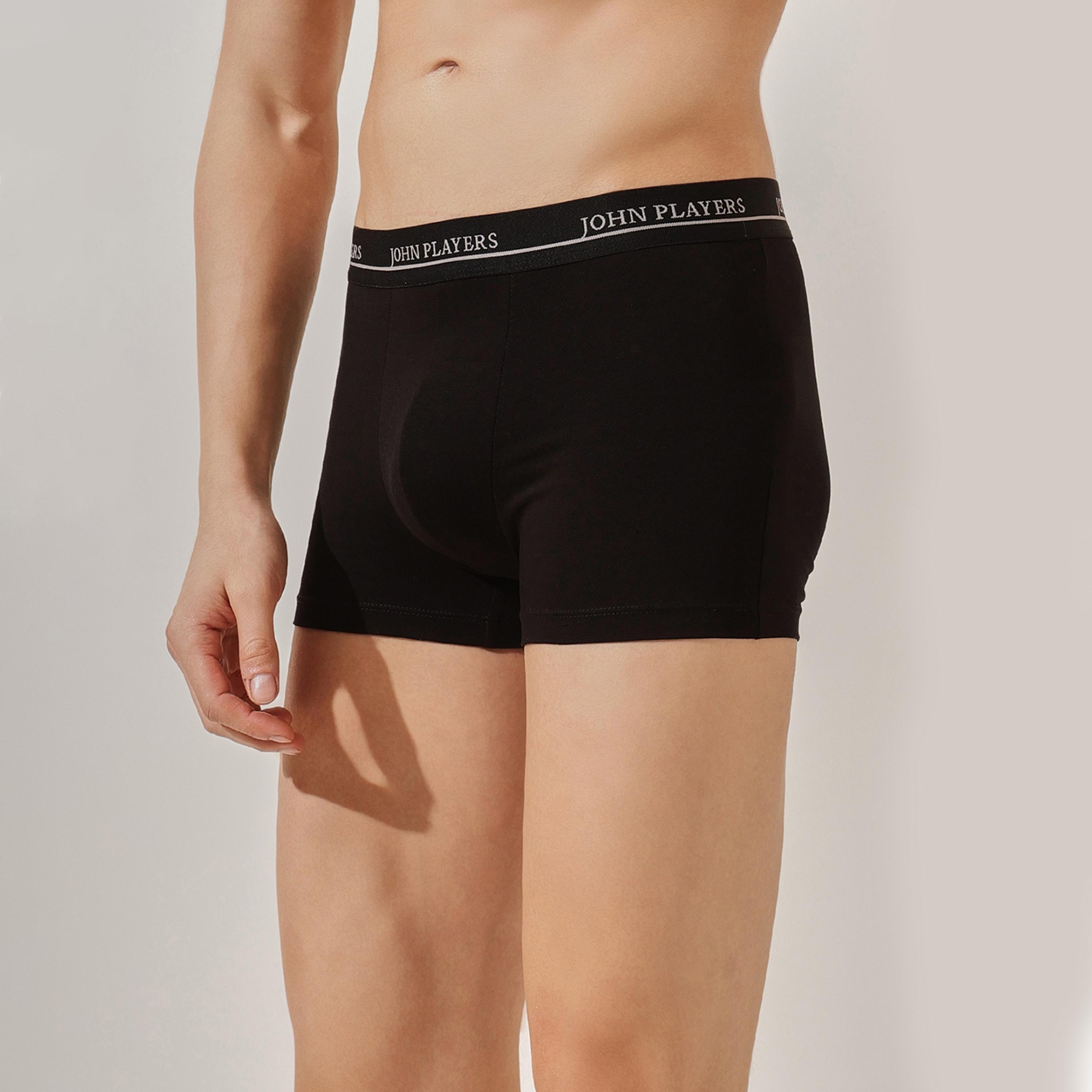 طقم قطعتين سراويل داخلية رجالية بخصر مطبوع بشعار الماركة من جون بلاير-men-clothing-innerwear-underwear-image-7