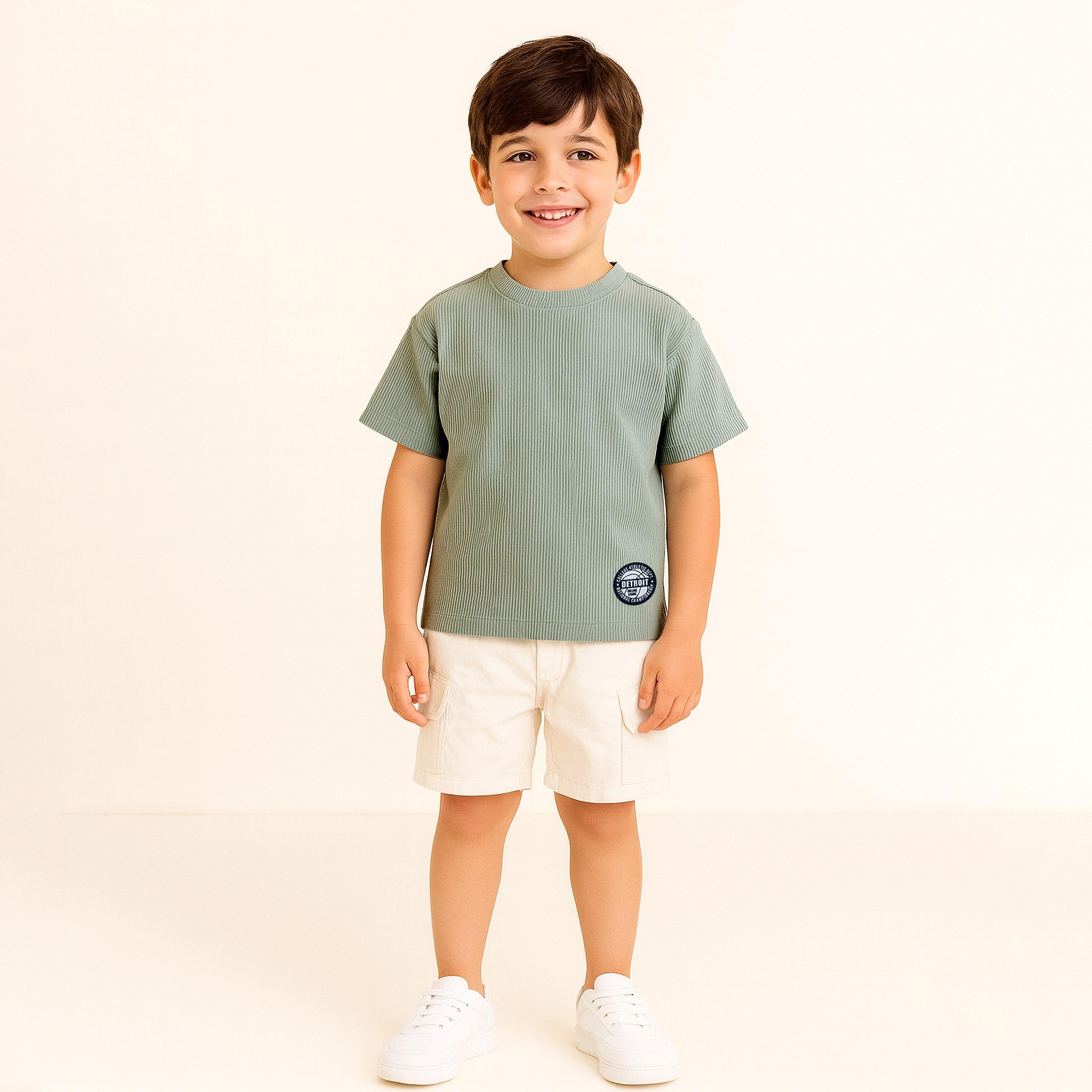 Victor and Jane Solid Short Sleeves T-Shirt-boys-clothing-tshirtsandpolos-image-1