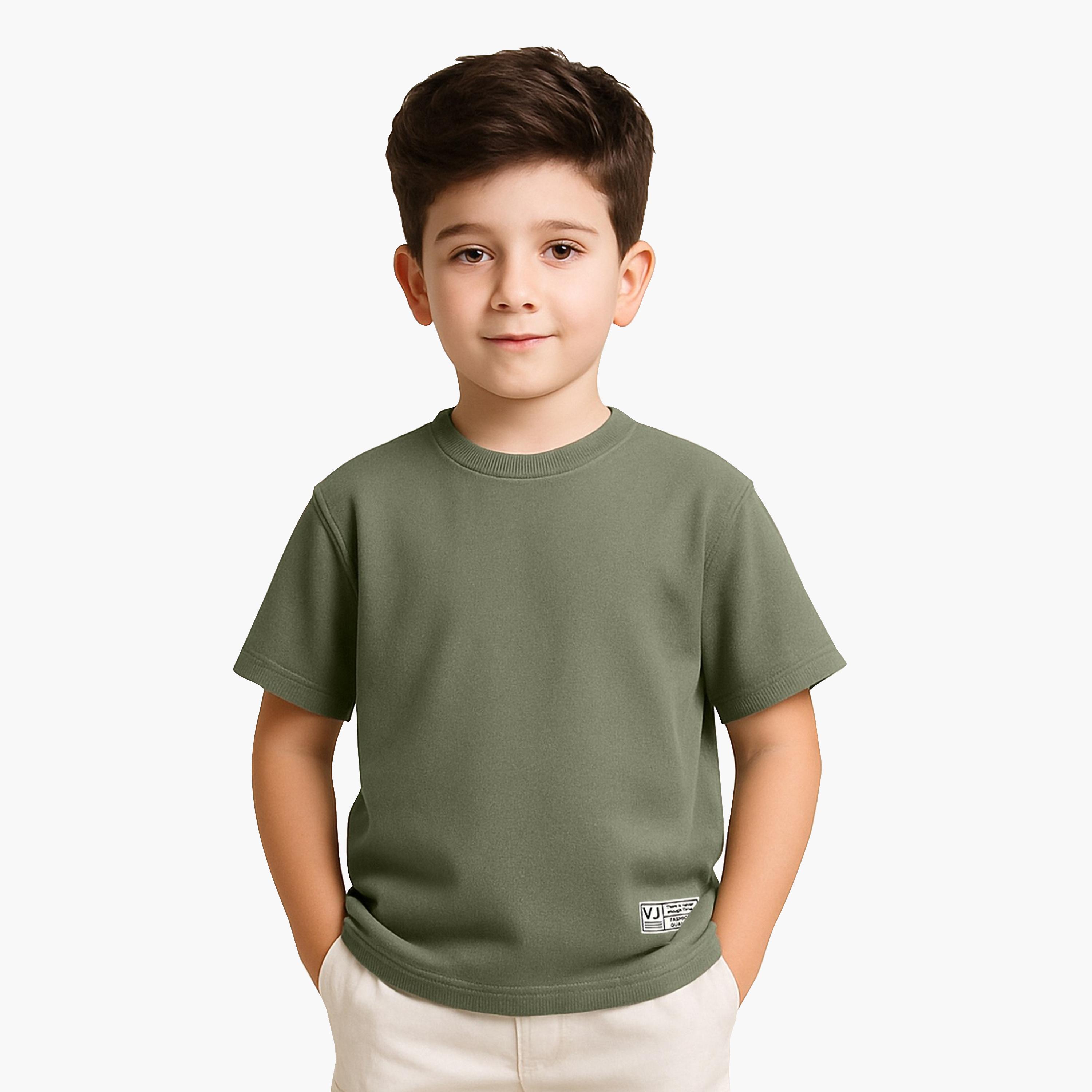 Victor and Jane Solid Short Sleeves T-Shirt-boys-clothing-tshirtsandpolos-image-1