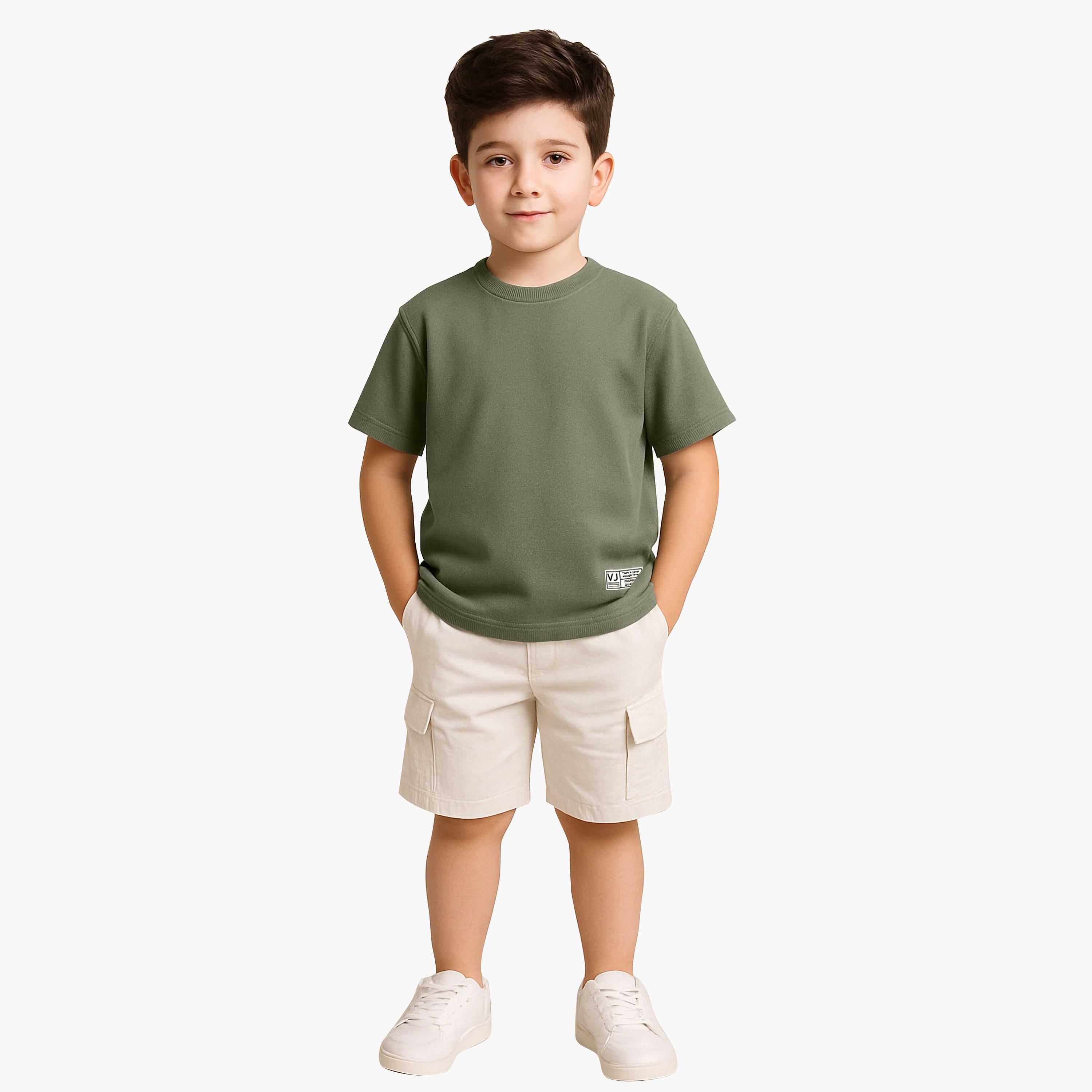 Victor and Jane Solid Short Sleeves T-Shirt-boys-clothing-tshirtsandpolos-image-2