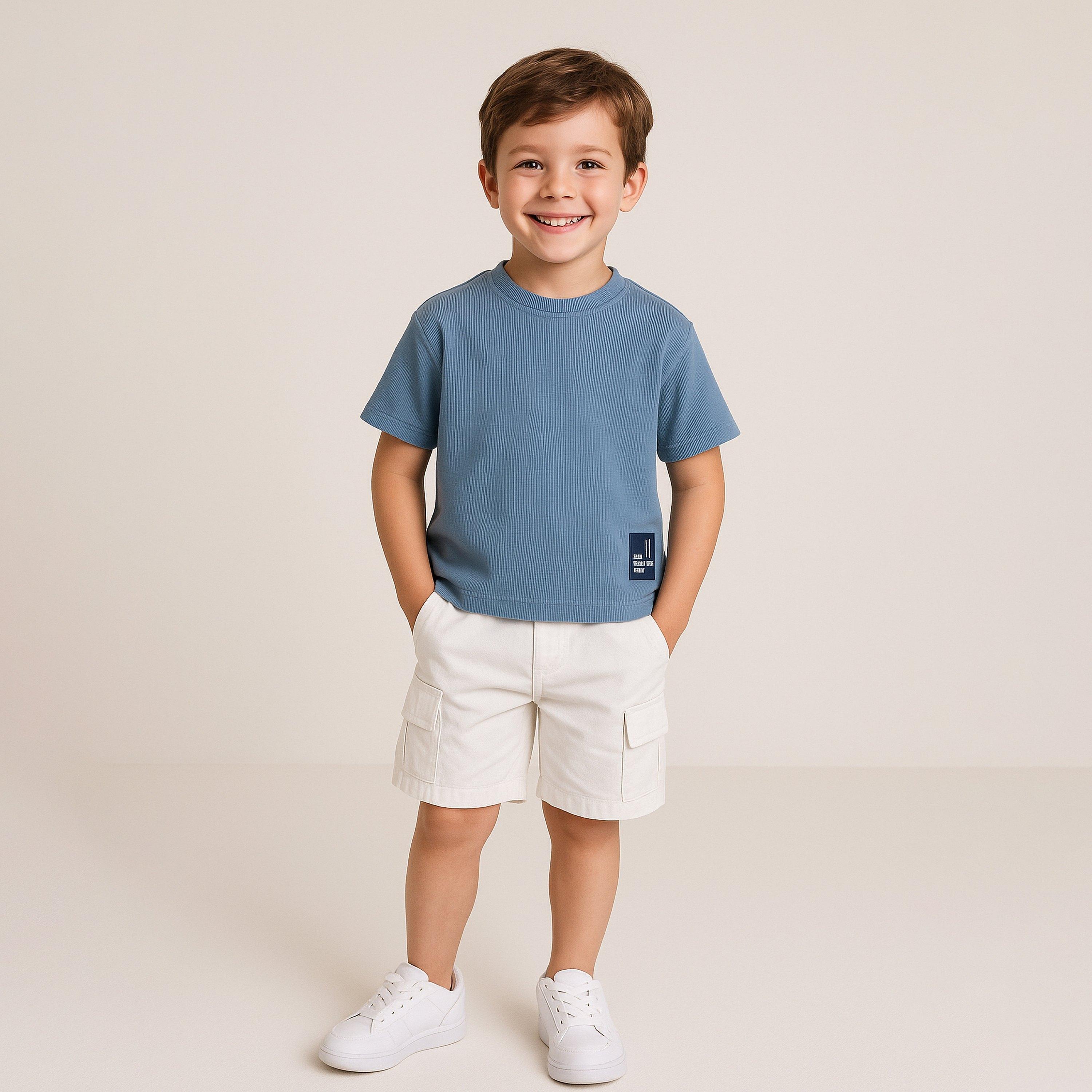 Victor and Jane Solid Short Sleeves T-Shirt-boys-clothing-tshirtsandpolos-image-1