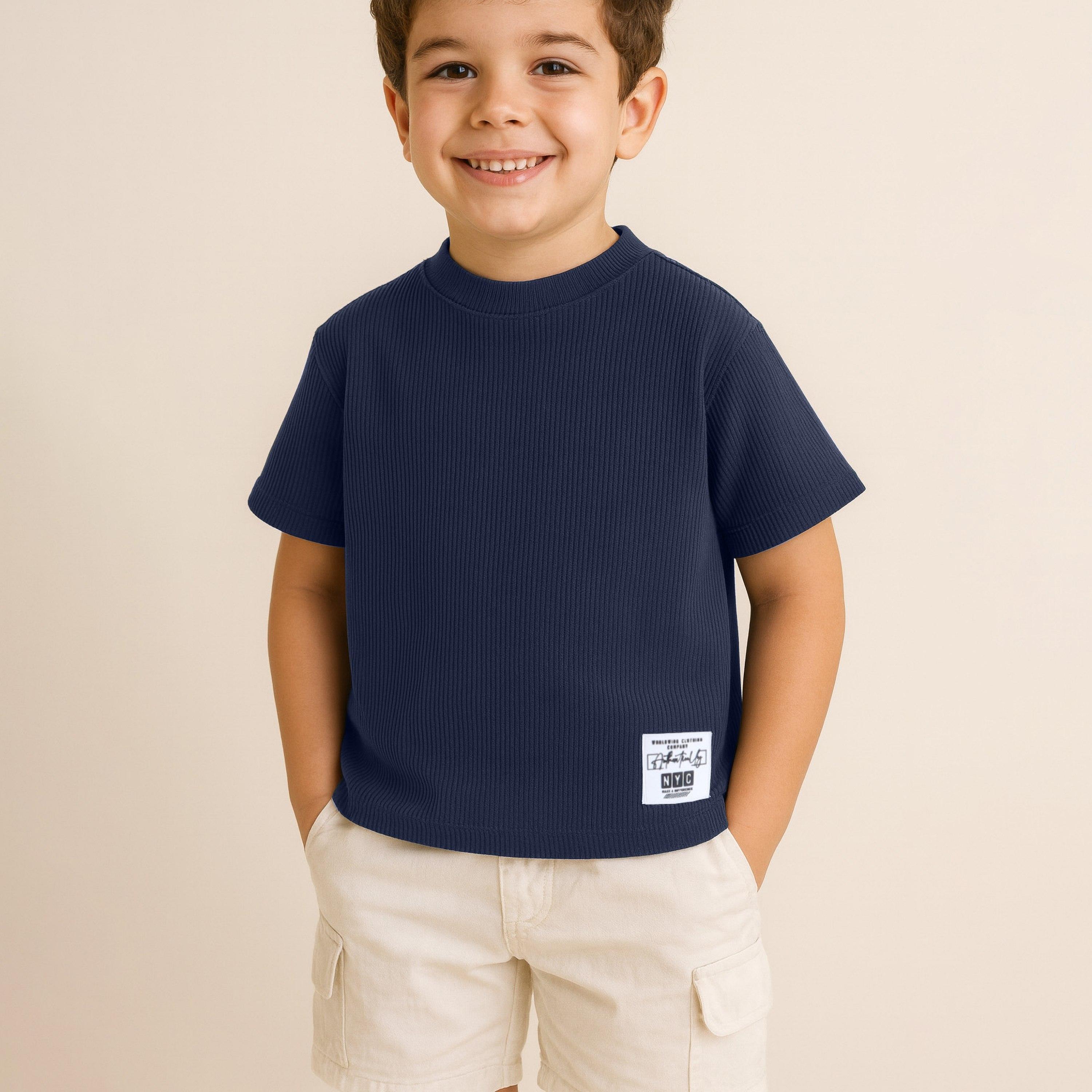 Victor and Jane Solid Short Sleeves T-Shirt-boys-clothing-tshirtsandpolos-image-4
