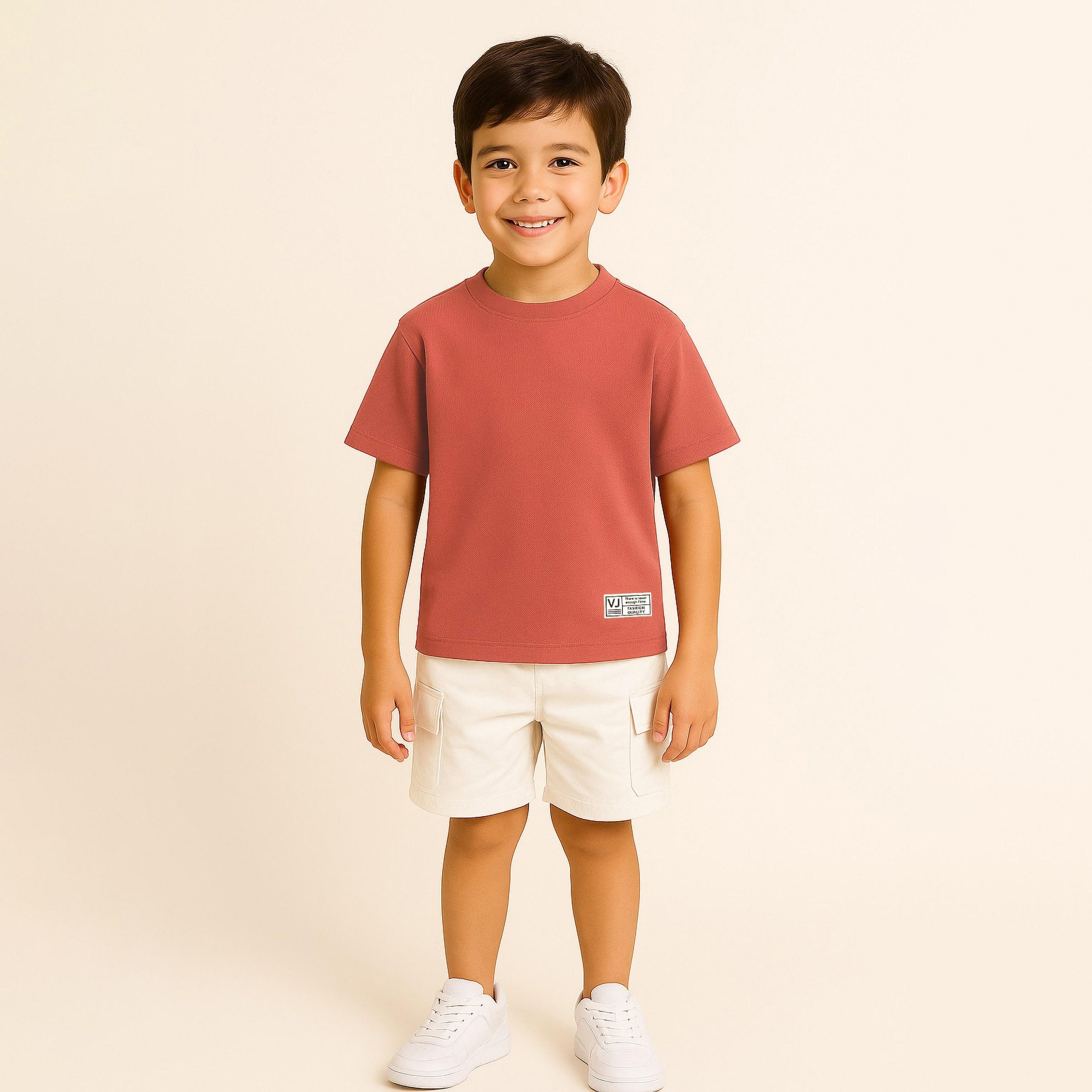Victor and Jane Solid Short Sleeves T-Shirt-boys-clothing-tshirtsandpolos-image-1