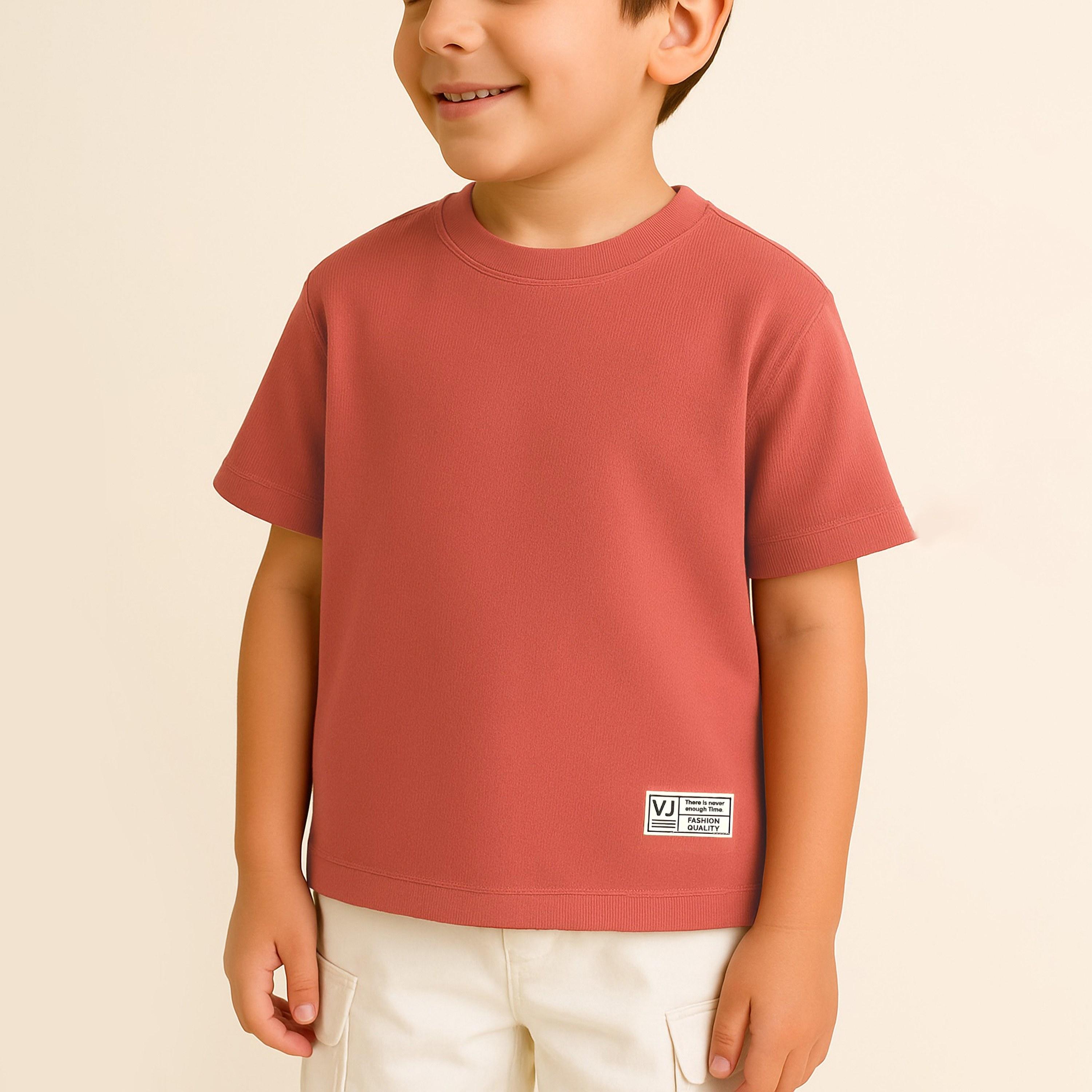 Victor and Jane Solid Short Sleeves T-Shirt-boys-clothing-tshirtsandpolos-image-2