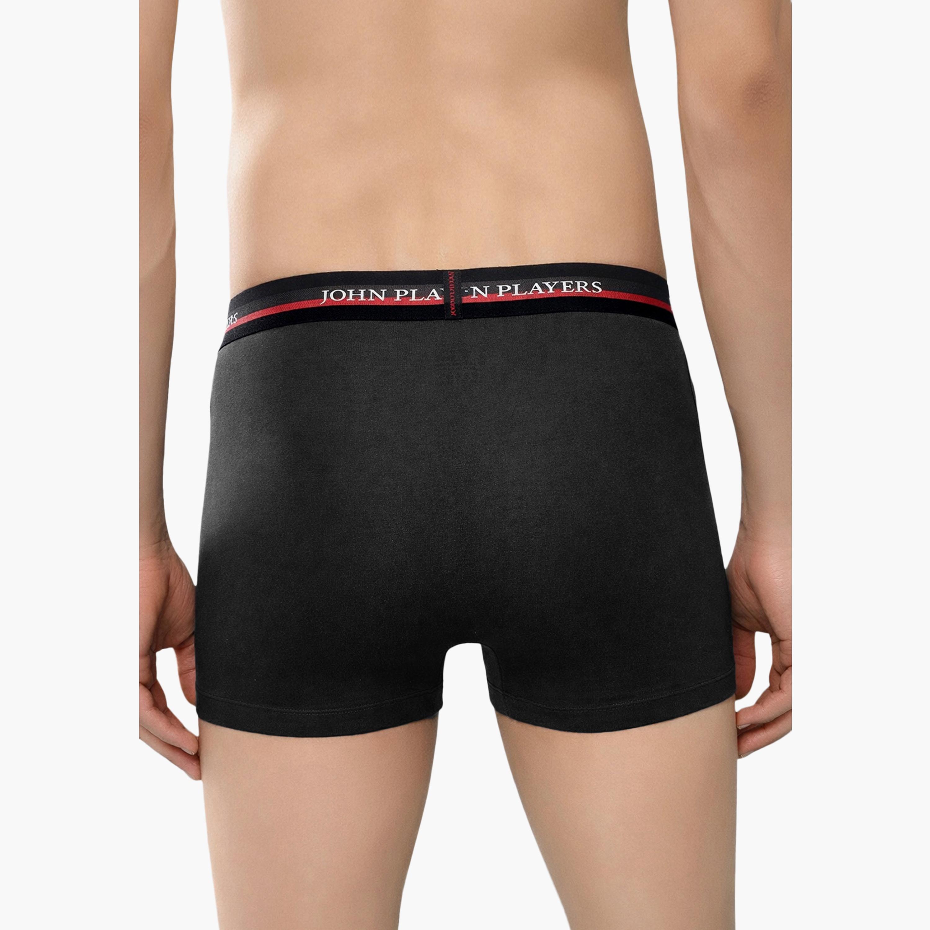 طقم قطعتين سراويل داخلية رجالية بخصر مطبوع بشعار الماركة من جون بلاير-men-clothing-innerwear-underwear-image-3